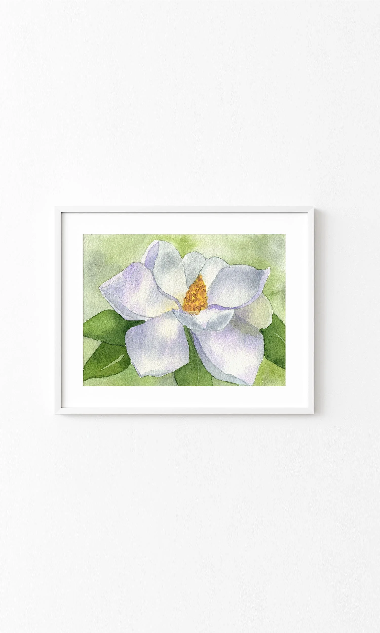 Small White Magnolia Bloom Watercolor #4