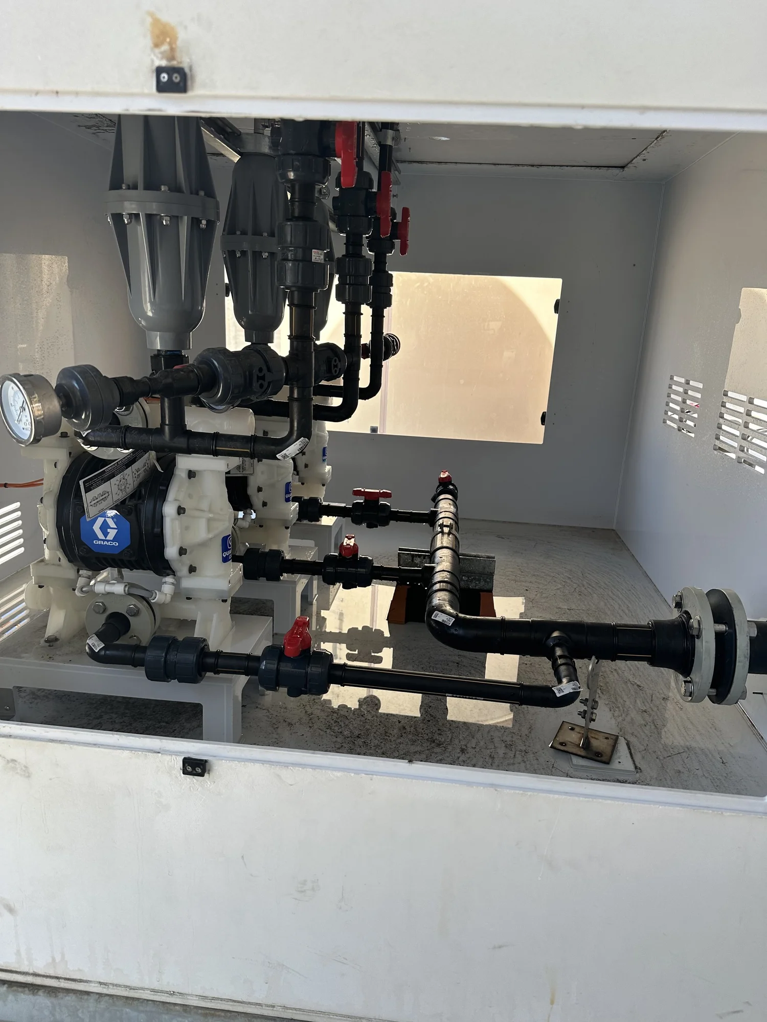 LibertyCES electric chemical dosing skid for industrial wastewater pH control