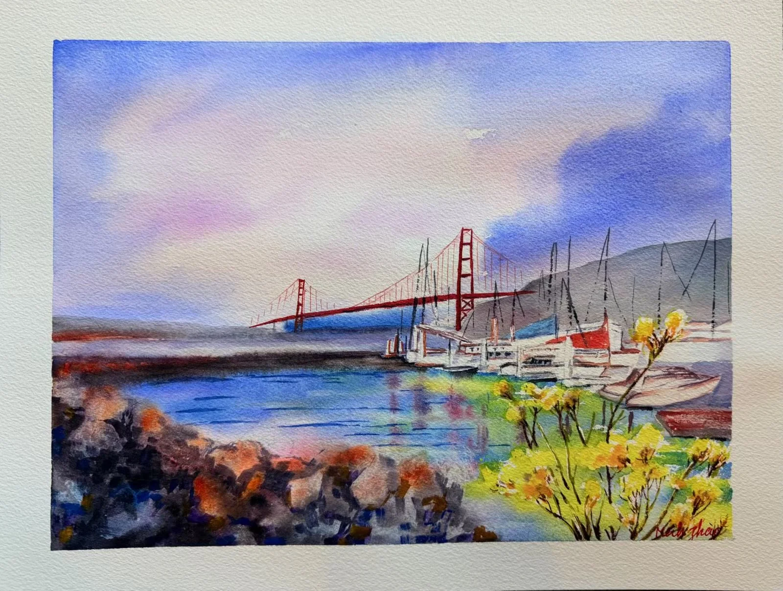 The GGB, view of Sausalito