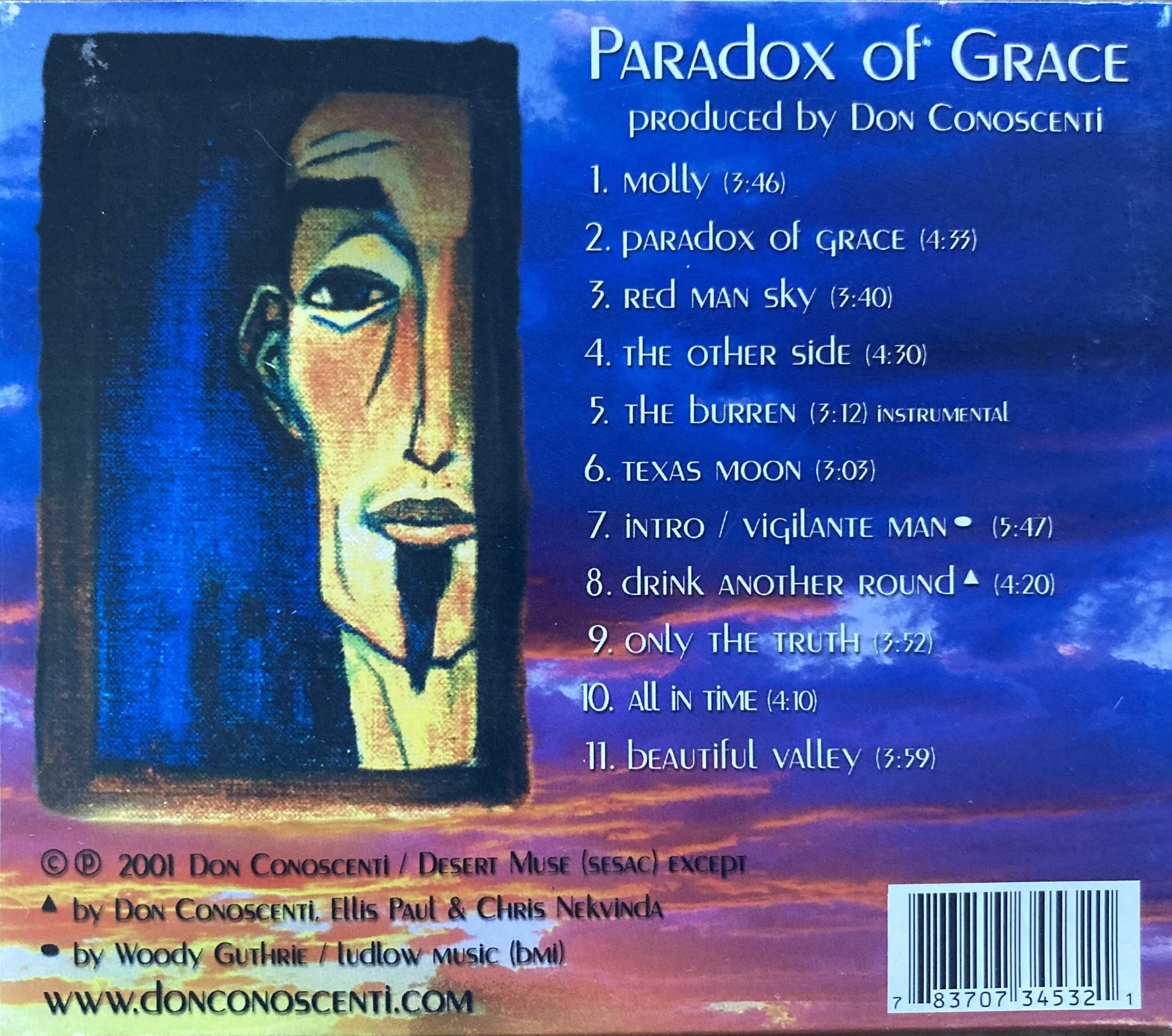 Paradox of Grace [back cover], Don Conoscenti