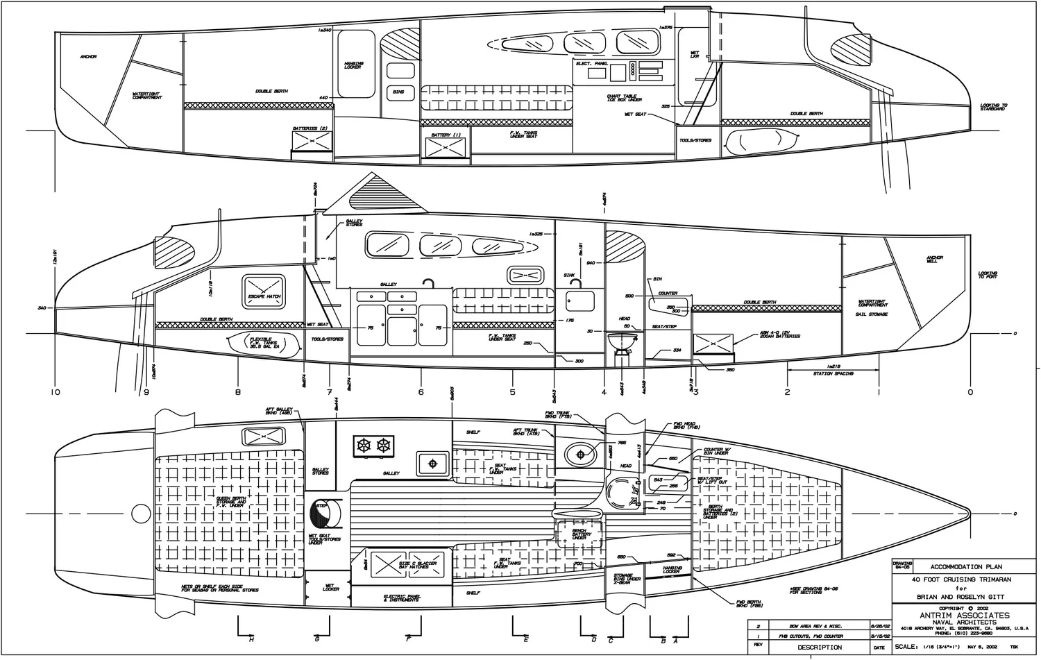 40' Cruising Trimaran — Antrim Associates Naval Architects