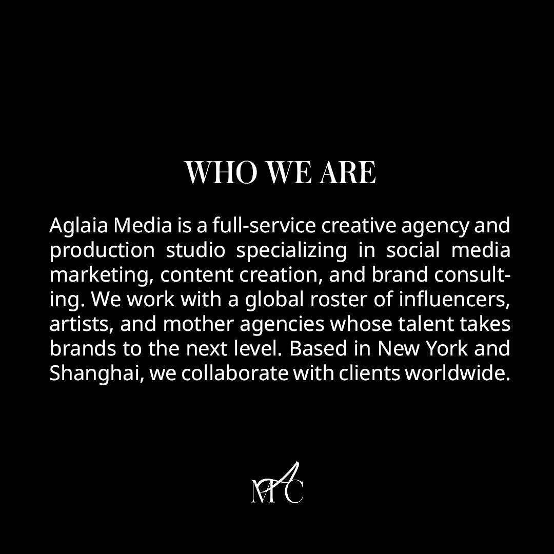 WHO WE ARE. 🖤 #aglaiamedia