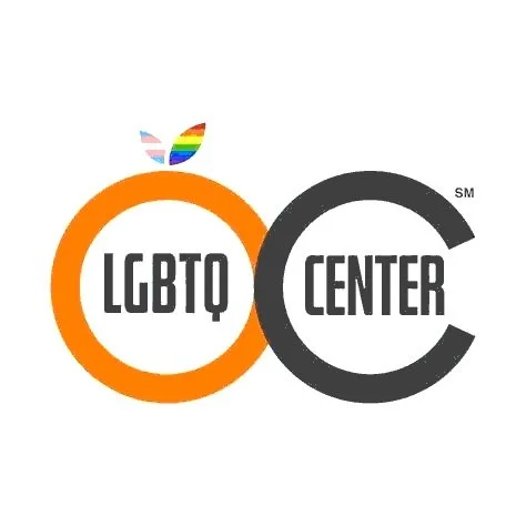 Logo for the LGBTQ Center OC (trans, nonbinary, poly, kinky, gay, lesbian, bisexual, queer, transgender in Orange County)