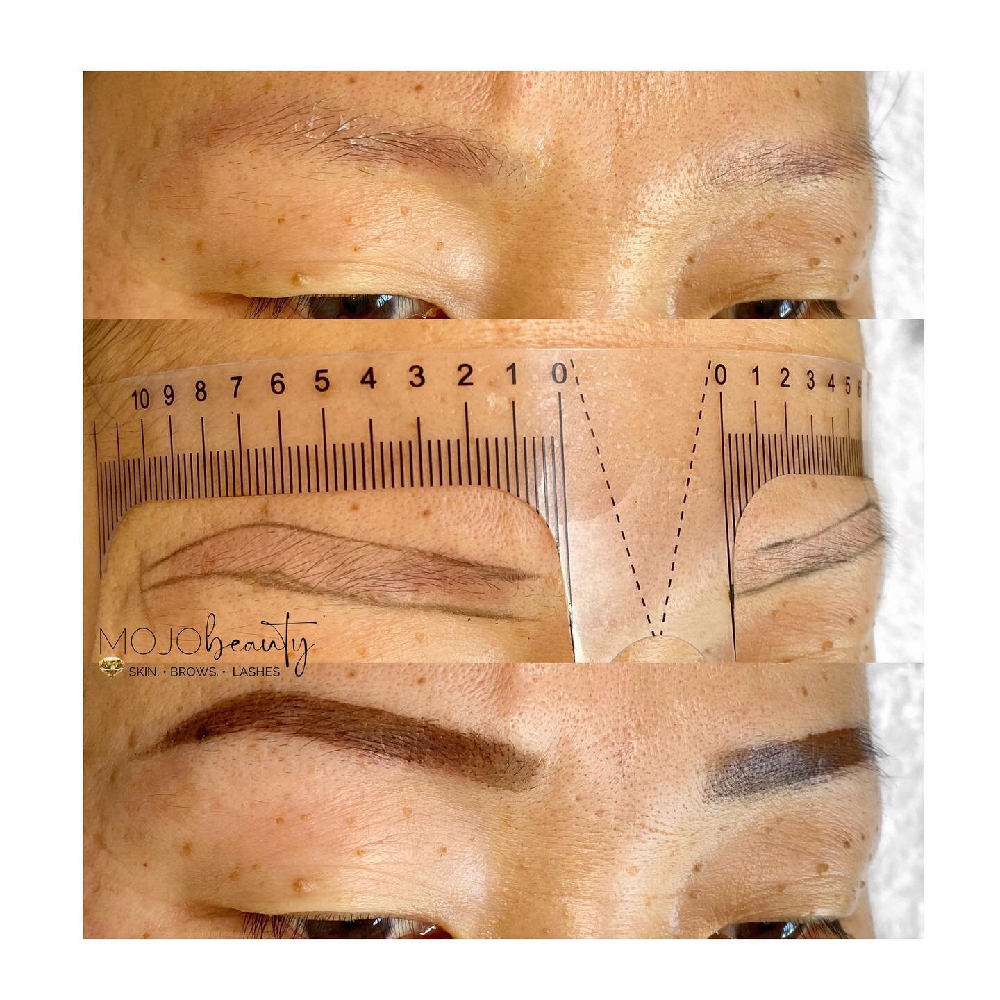 So this is the result of a hybrid brow stain. It lasts on your skin up to 3 weeks &amp; gives you a really great daily visual of what your brows could look like post brow tattoo. And if that is too much to contemplate, you could just stay with the hy