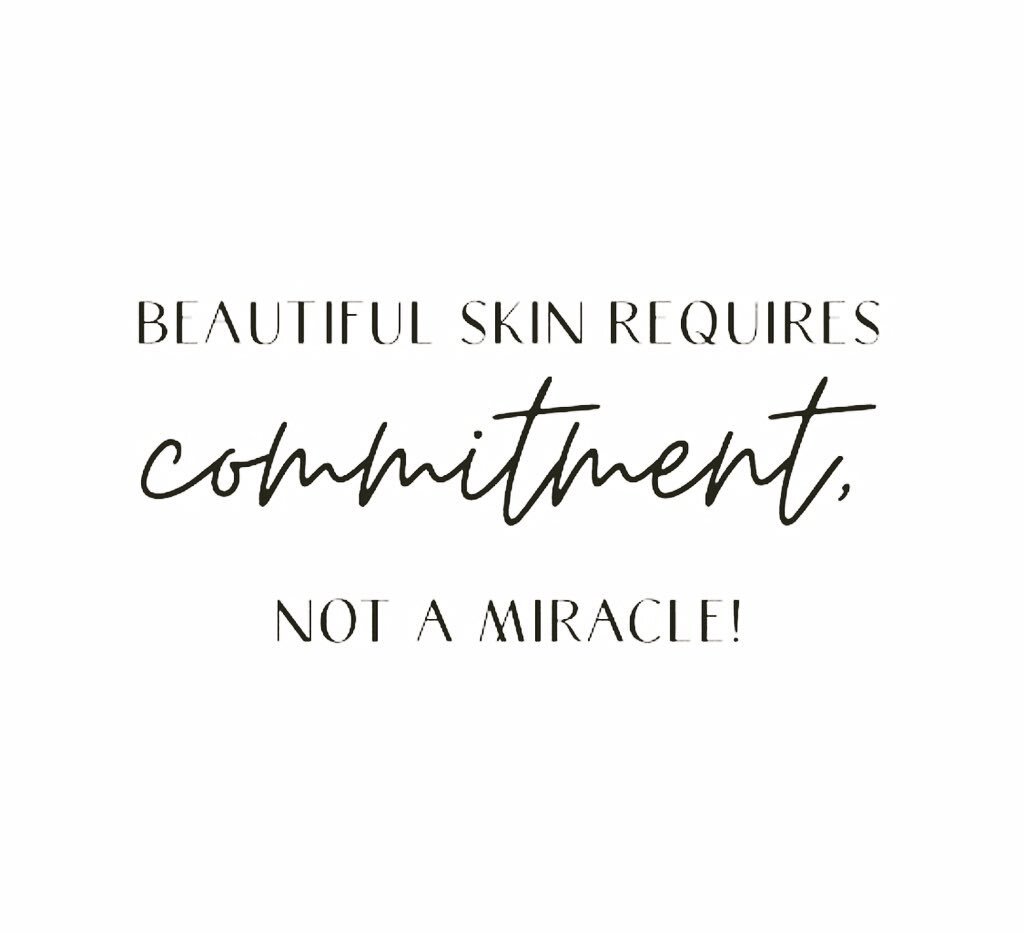 ✨Beautiful skin requires commitment not a miracle! 

Yes, good genetics happen for some individuals. It might even get them by a little longer than most not having a regular skincare regimen, but eventually it catches up to us all! Age, sun damage, e