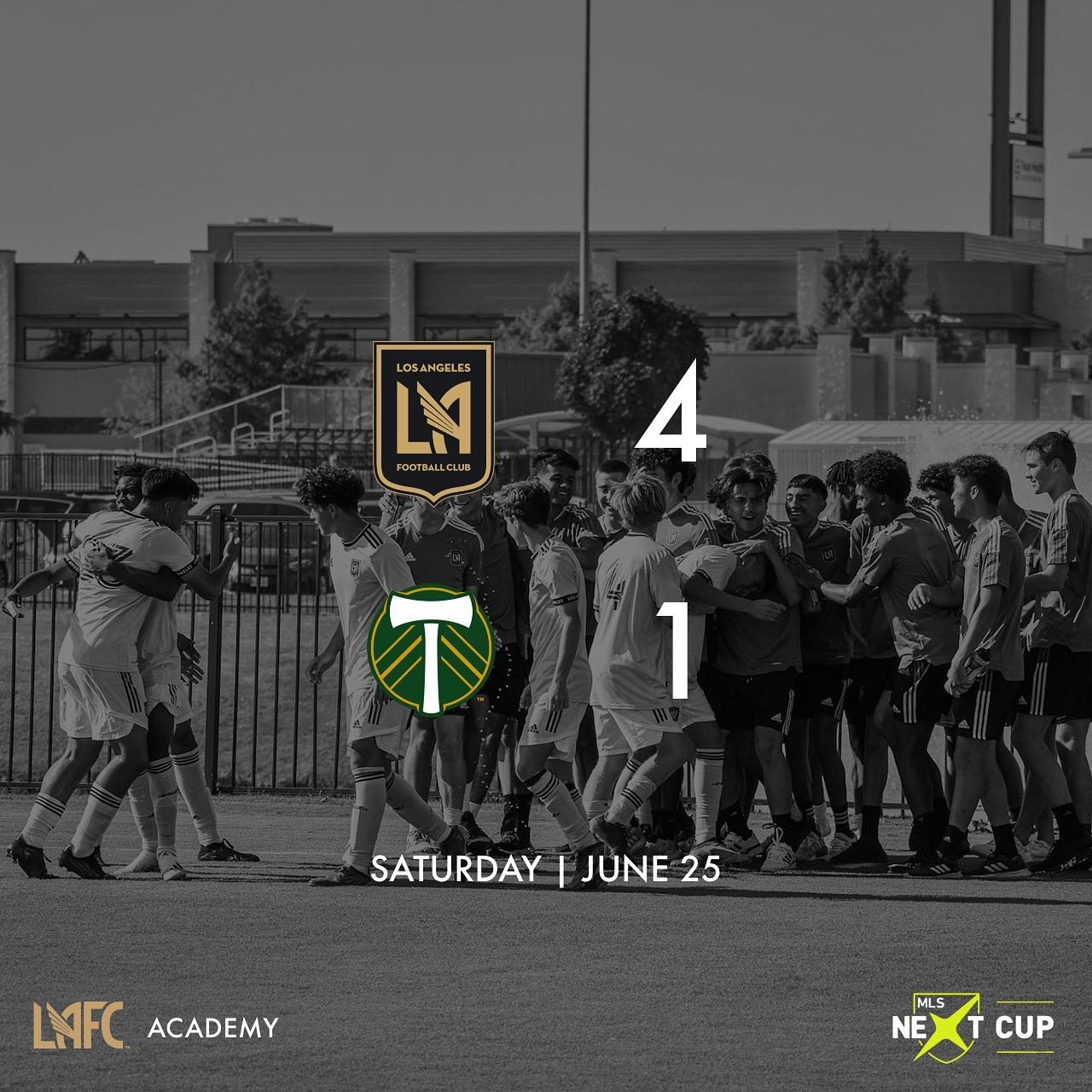 Great start to the @mlsnext Cup with a 4-1 win over @timbersfcacademy. Onto @austinfcacademy today at 7pm CST. @lafcacademy