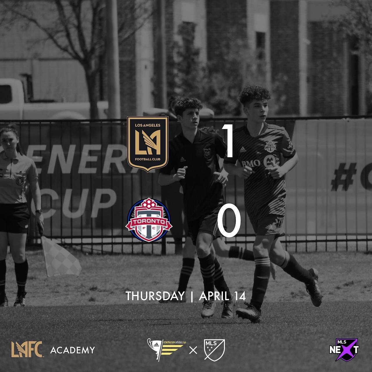 Great win yesterday against a tough Toronto FC team. Onto the semifinals vs. Portland today at 5pm CST/3pm PST. @lafcacademy @mlsnext #generationadidascup2022