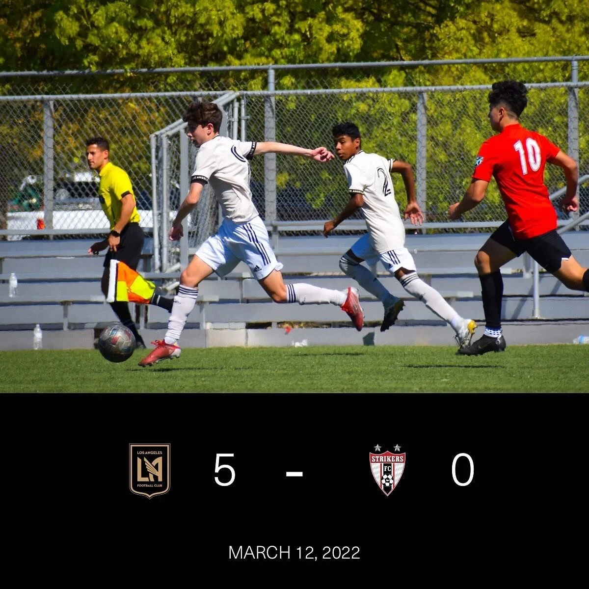 @lafcacademy v. @strikersfcirvine 5-0 W(1 assist)
@lafcacademy v. @albion_sc 8-0 W(1 goal)