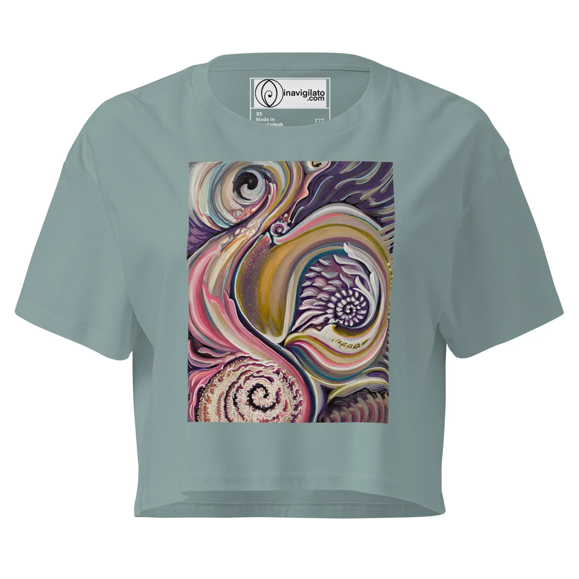 Snailfly-Women’s crop top (Slate Blue)