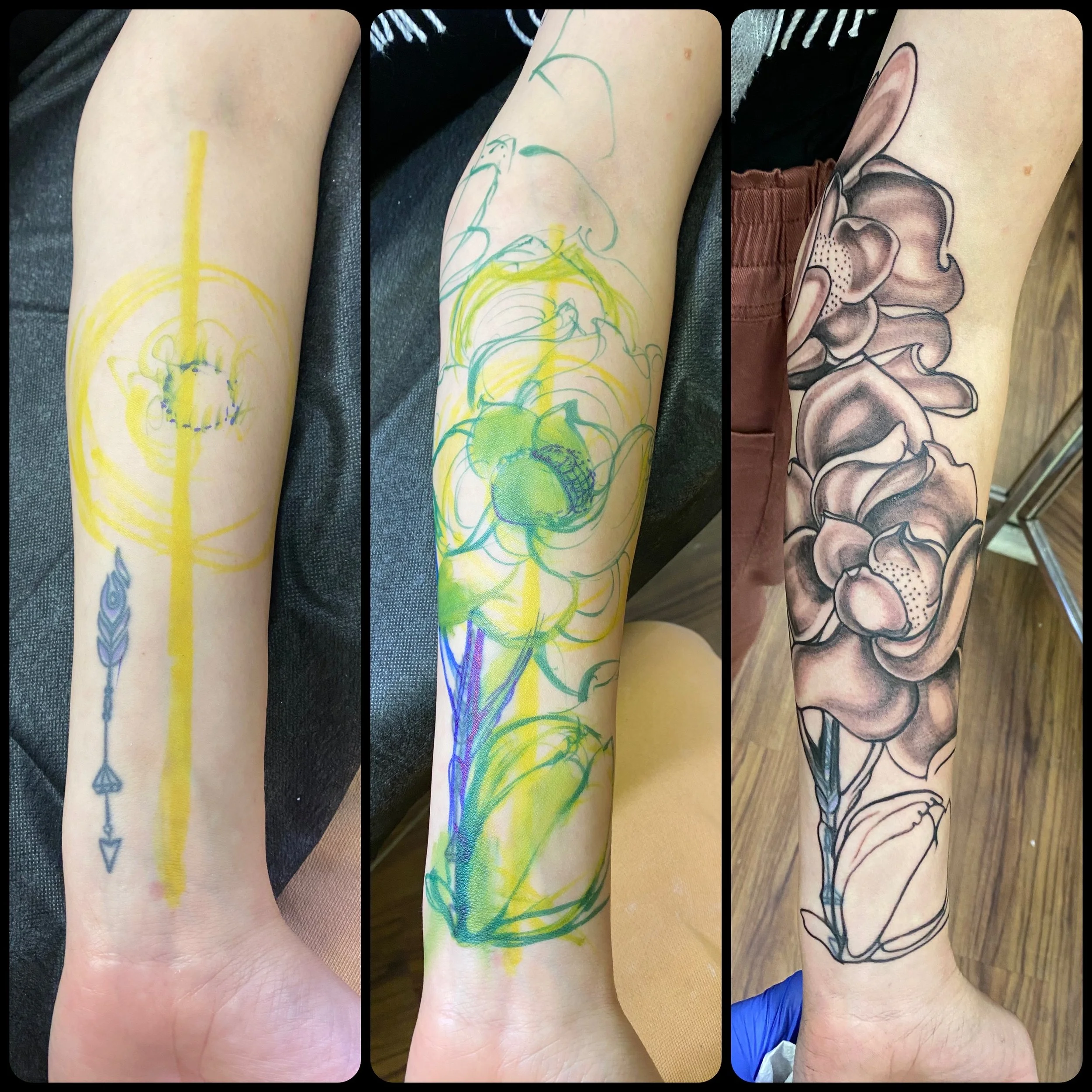 cover up of arrow with stem from magnolia's