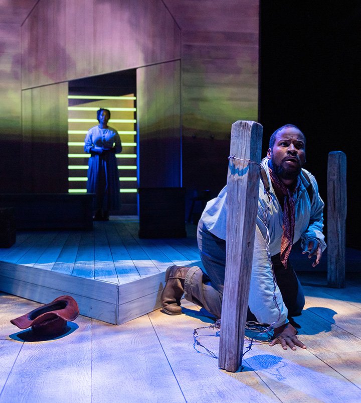 Dedra D. Woods & Yusef Seevers. Photo by Robert Wade.