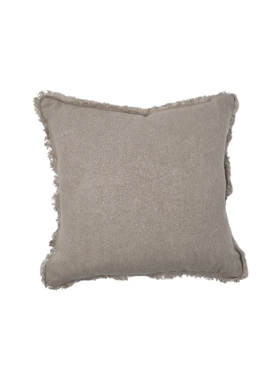 Laneway Matera Stonewashed Linen Cushion - Smoke Grey (available in 2 sizes)