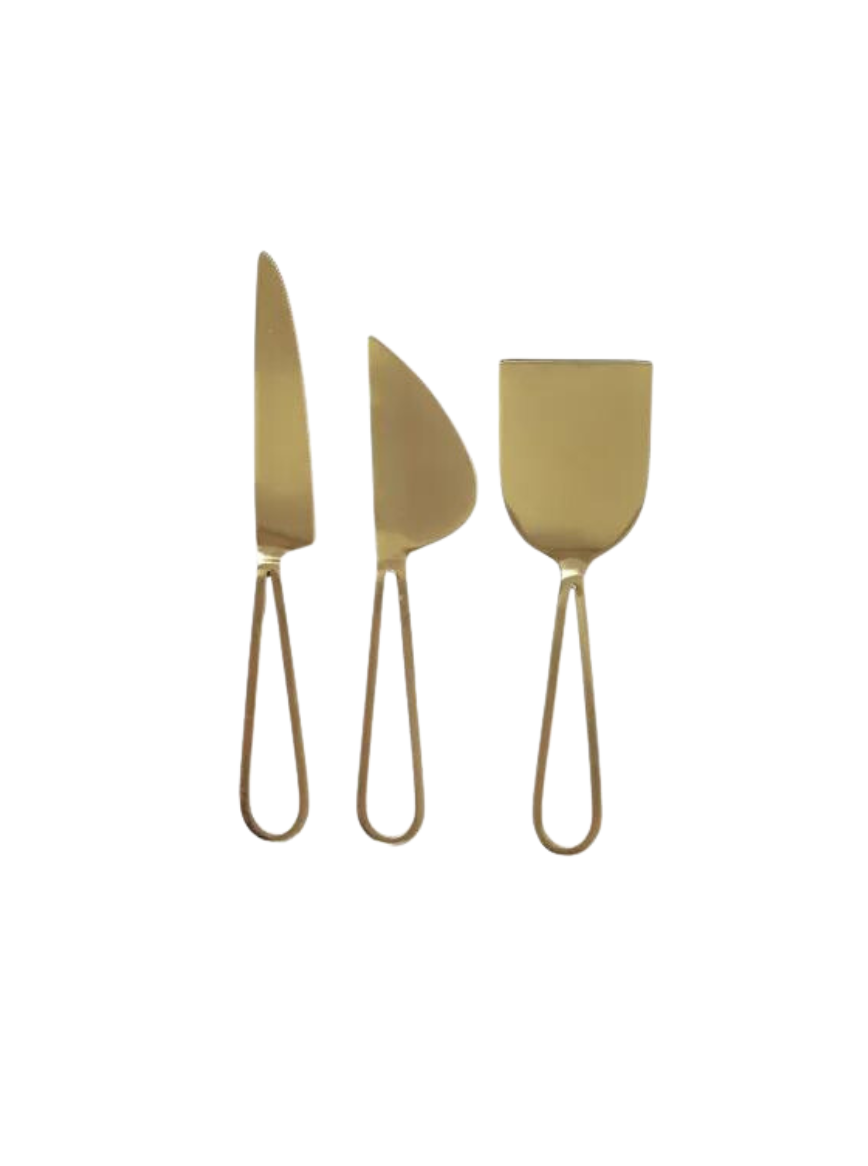 Mara Marble/Steel Cheese Knives (Set of 3) — Laneway Design Studio