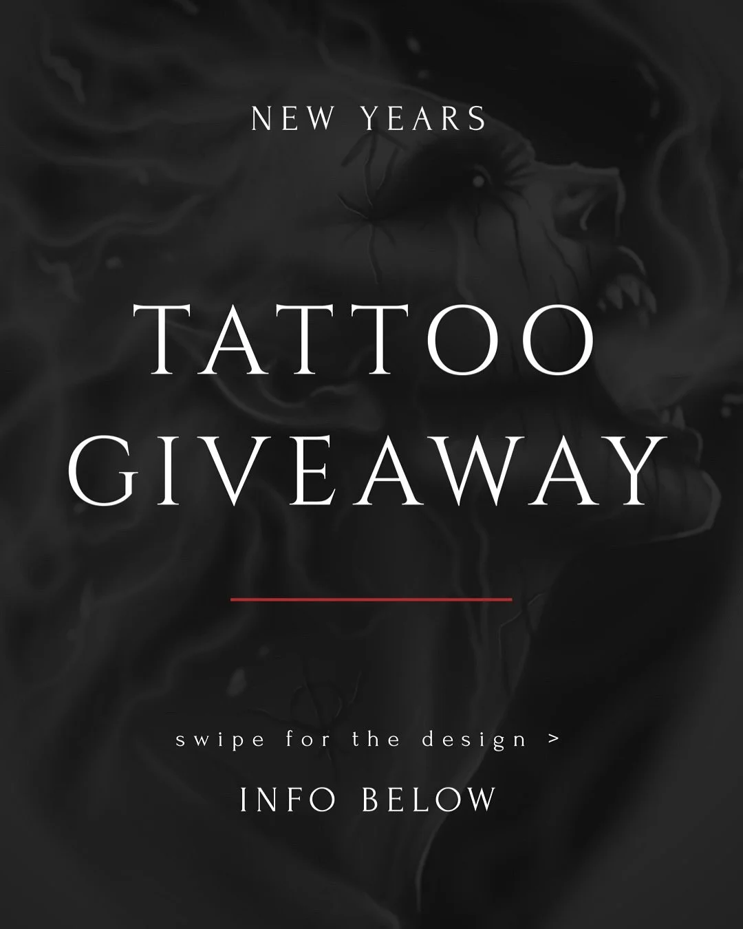 time for a little NEW YEARS GIVEAWAY

How to enter:

✧  Follow this account 

✧  Like this post 

✧  Repost to your story

✧  Tag at least 3 friends

❗️you must be 18 or older to enter❗️

Winner will be announced on 1/1/2026

____

#tattoogiveaway #b