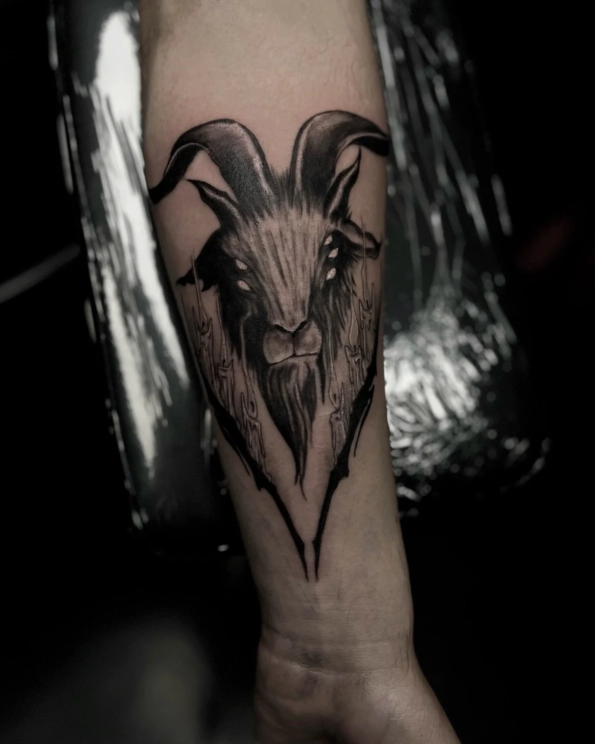 sat like a beast for his first tattoos