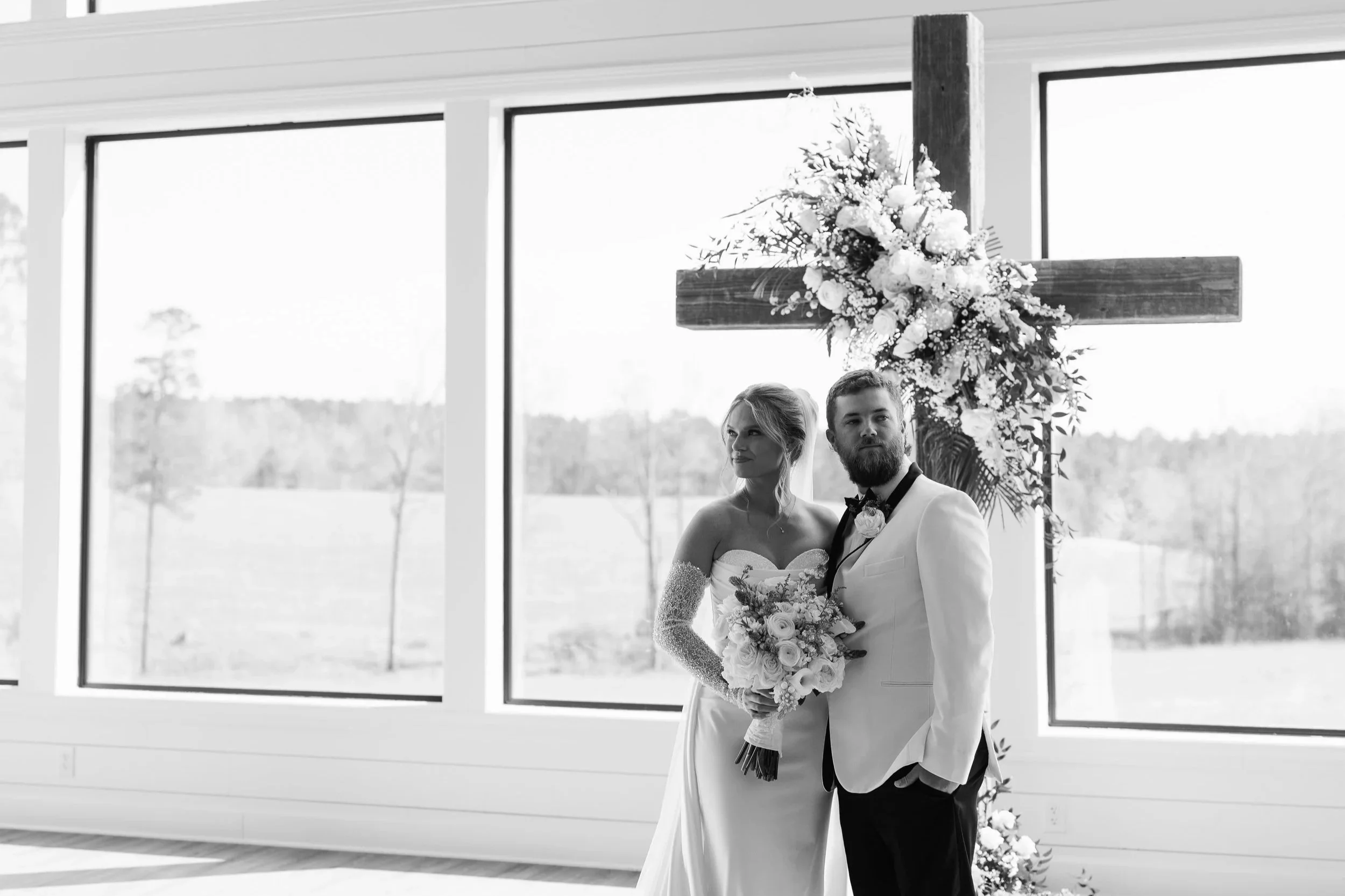 Simsboro, Louisiana Black and White Wedding Day