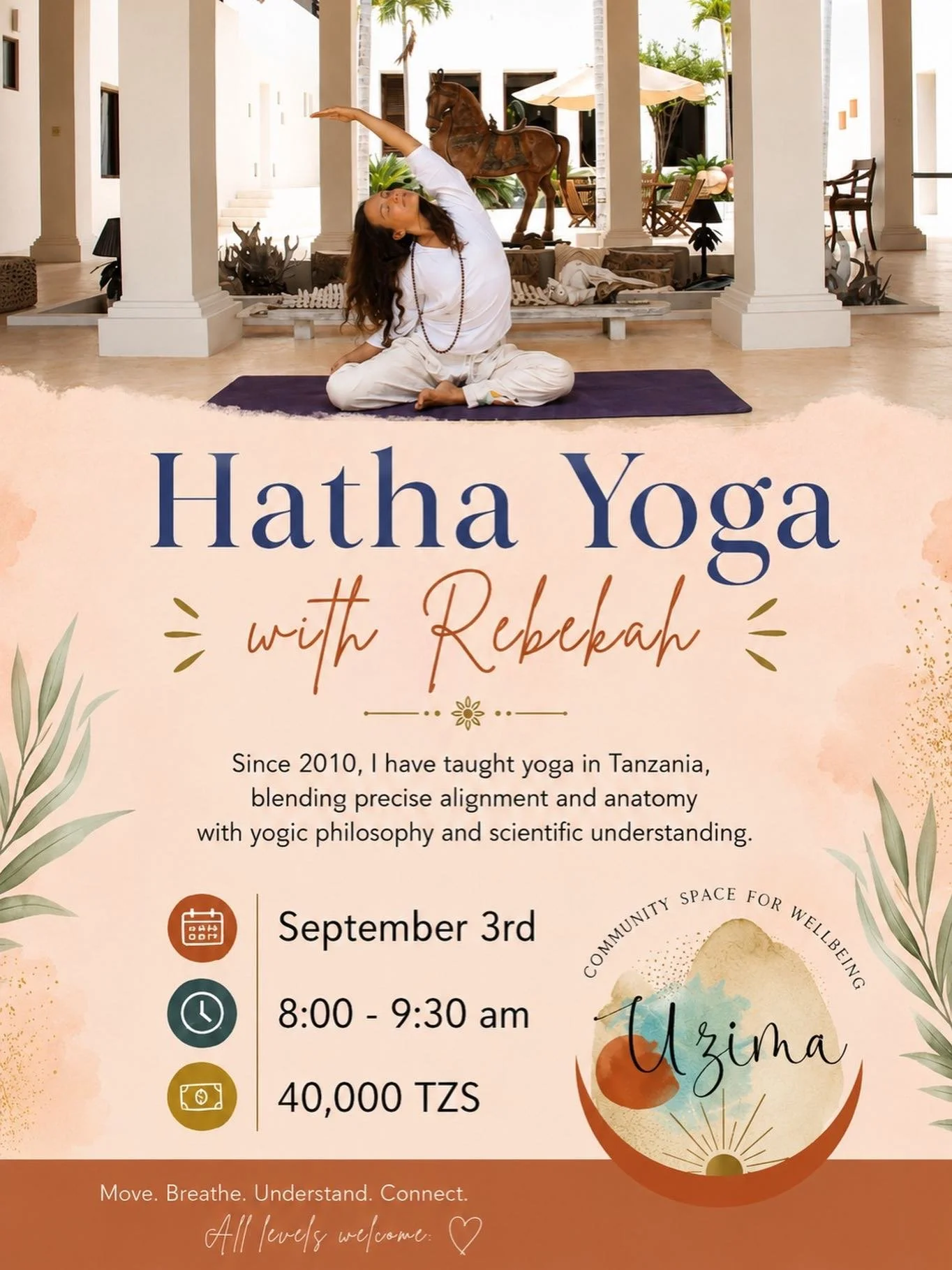 We are so excited to host Rebekah for a special Hatha Yoga class this Tuesday morning. 🌿

If you want to understand how your body moves and build a safer, more comfortable yoga practice, this 90-minute class is for you.

Rebekah has been teaching in