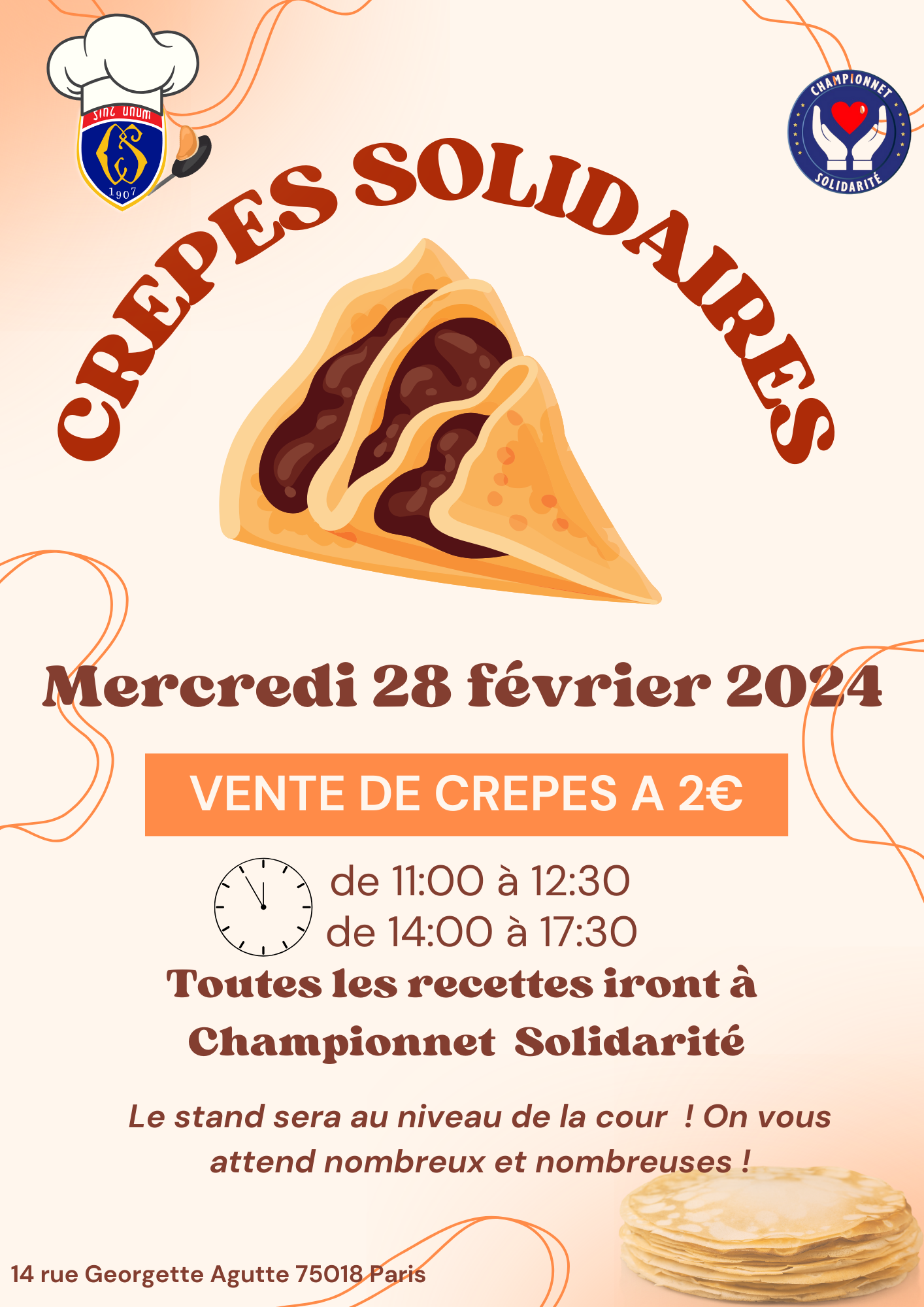 Résultats des Crêpes Solidaires