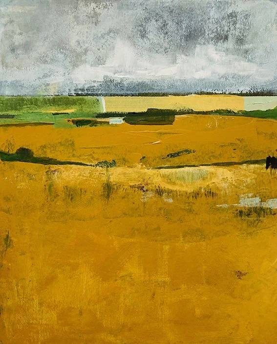 Rainclouds Over Jevington. Acrylic on paper. 30x20 cm. SOLD