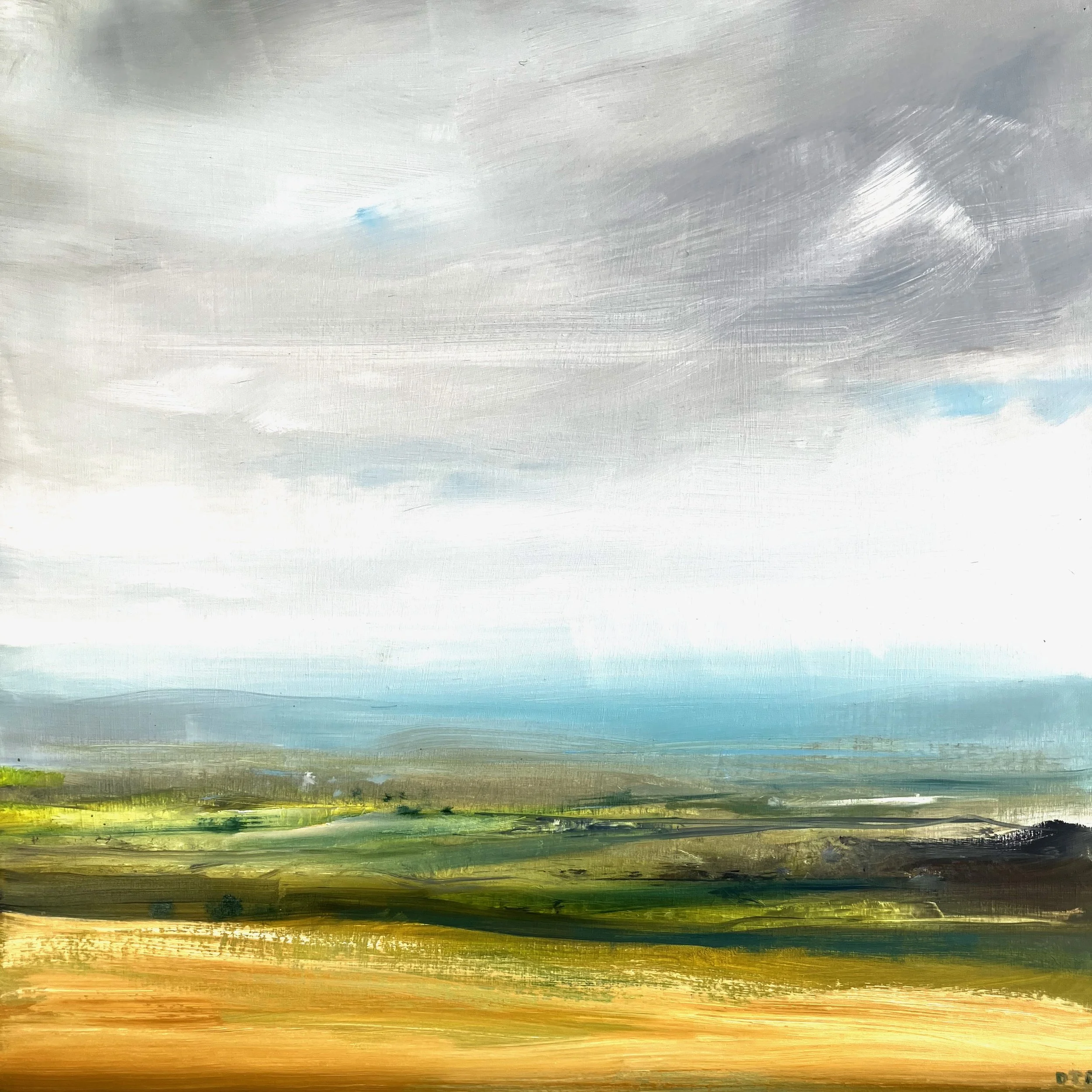 South Downs: Fragments. Oil on board. 40x40 cm. SOLD
