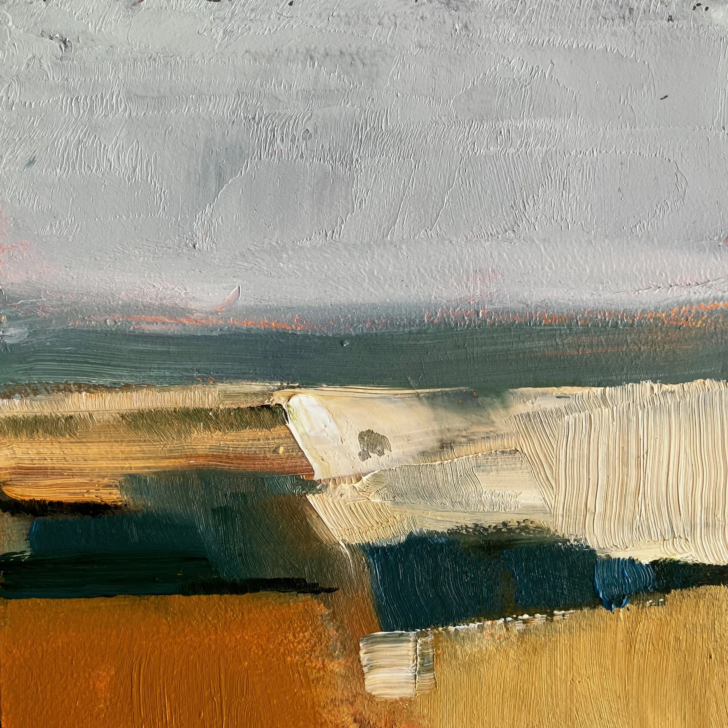 Overland. Oil on board. 10x10 cm. SOLD
