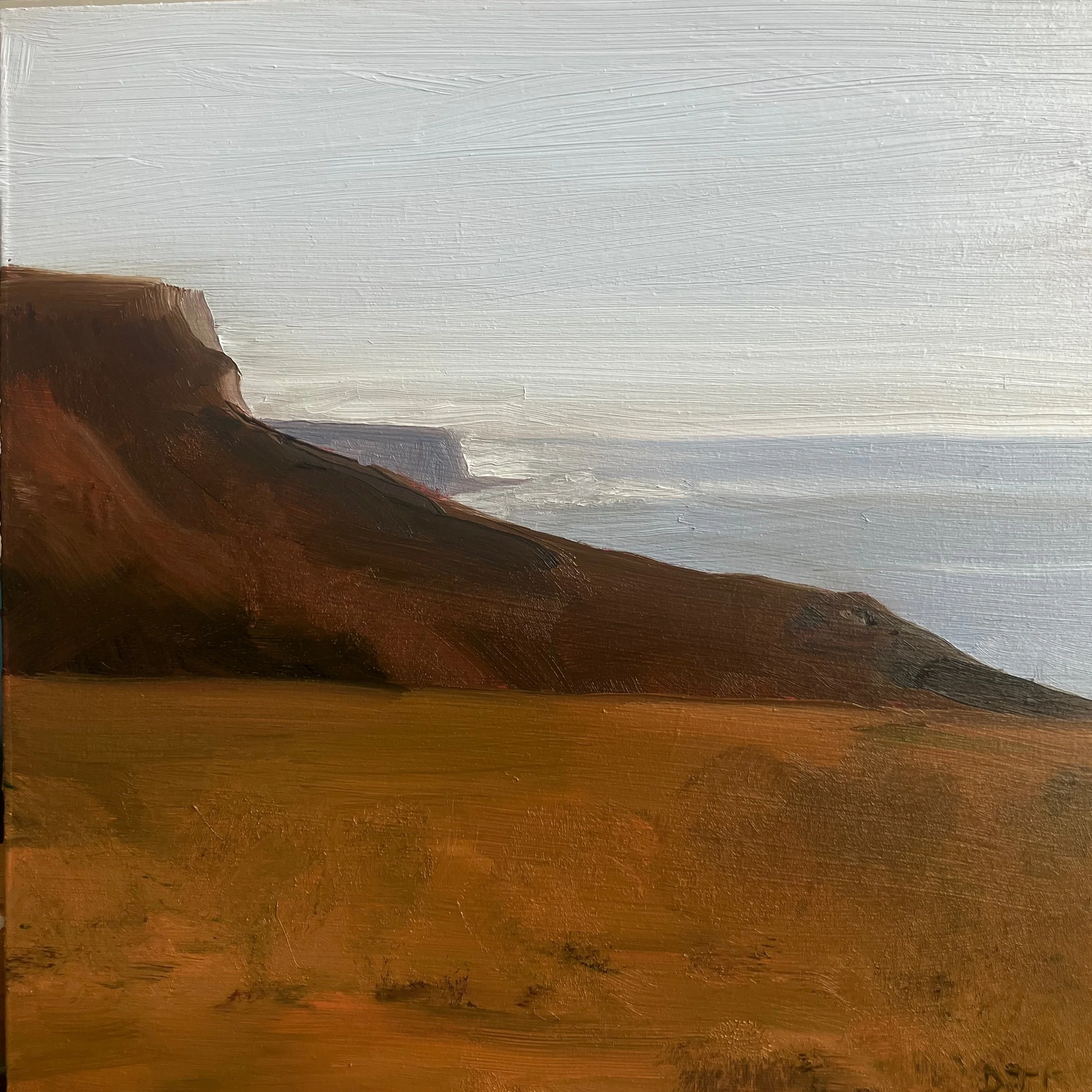 Cliffs, Summer Morning. Oil on board. 15x15 cm. SOLD
