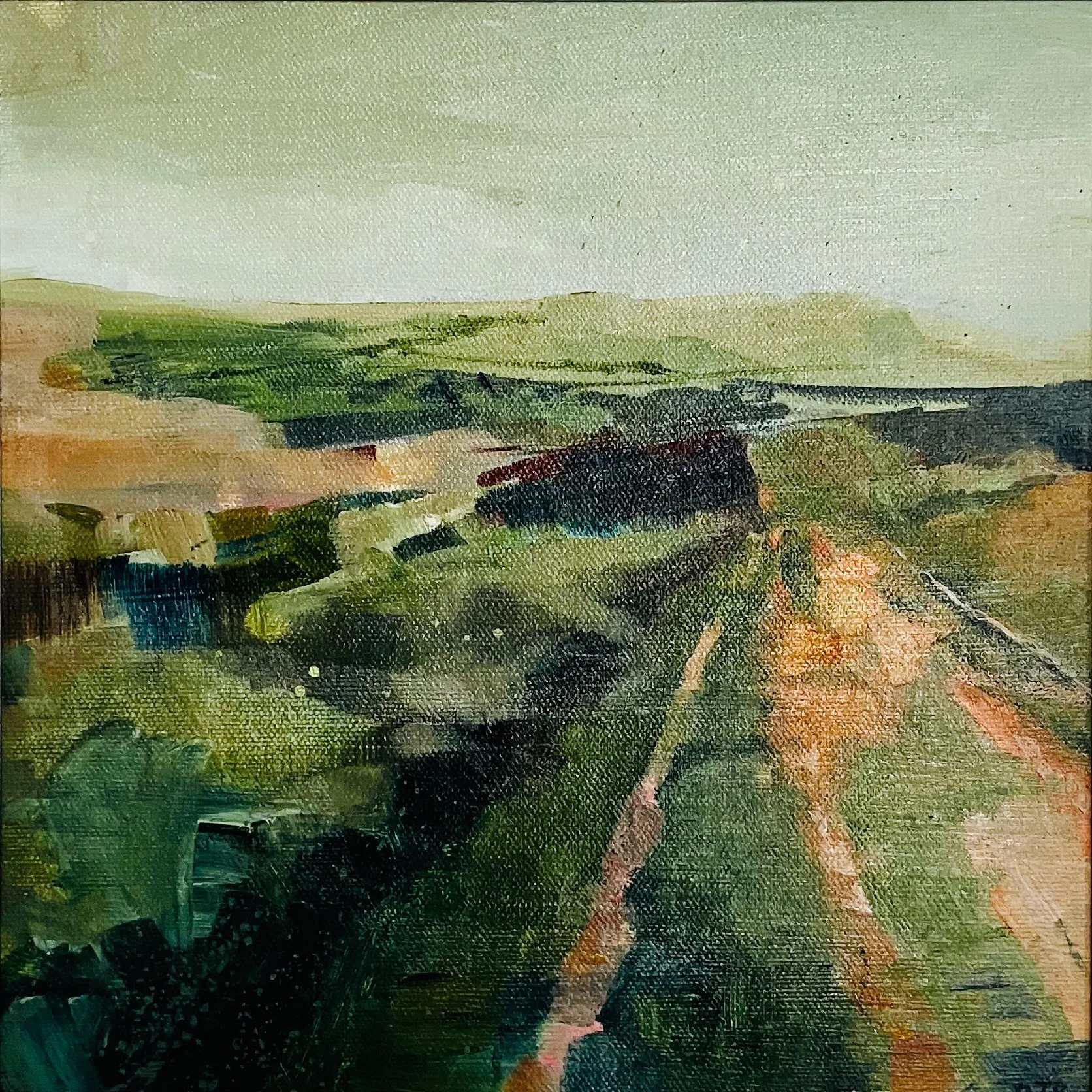Downs Path. Acrylic on board. 12 x 12 inches. £250