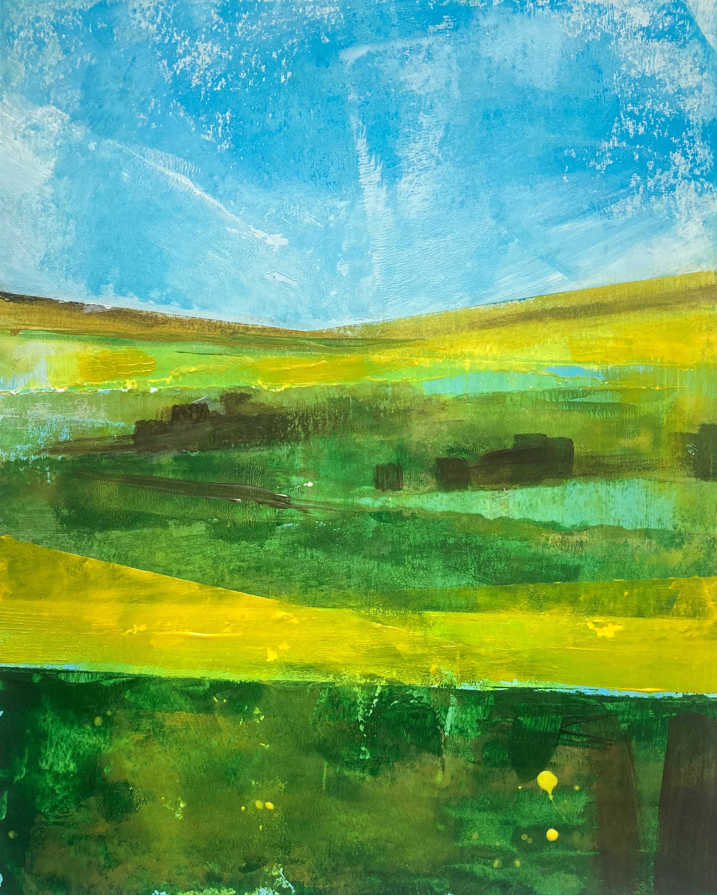Lullington Heath II. Acrylic on paper. 28x23 cm. SOLD
