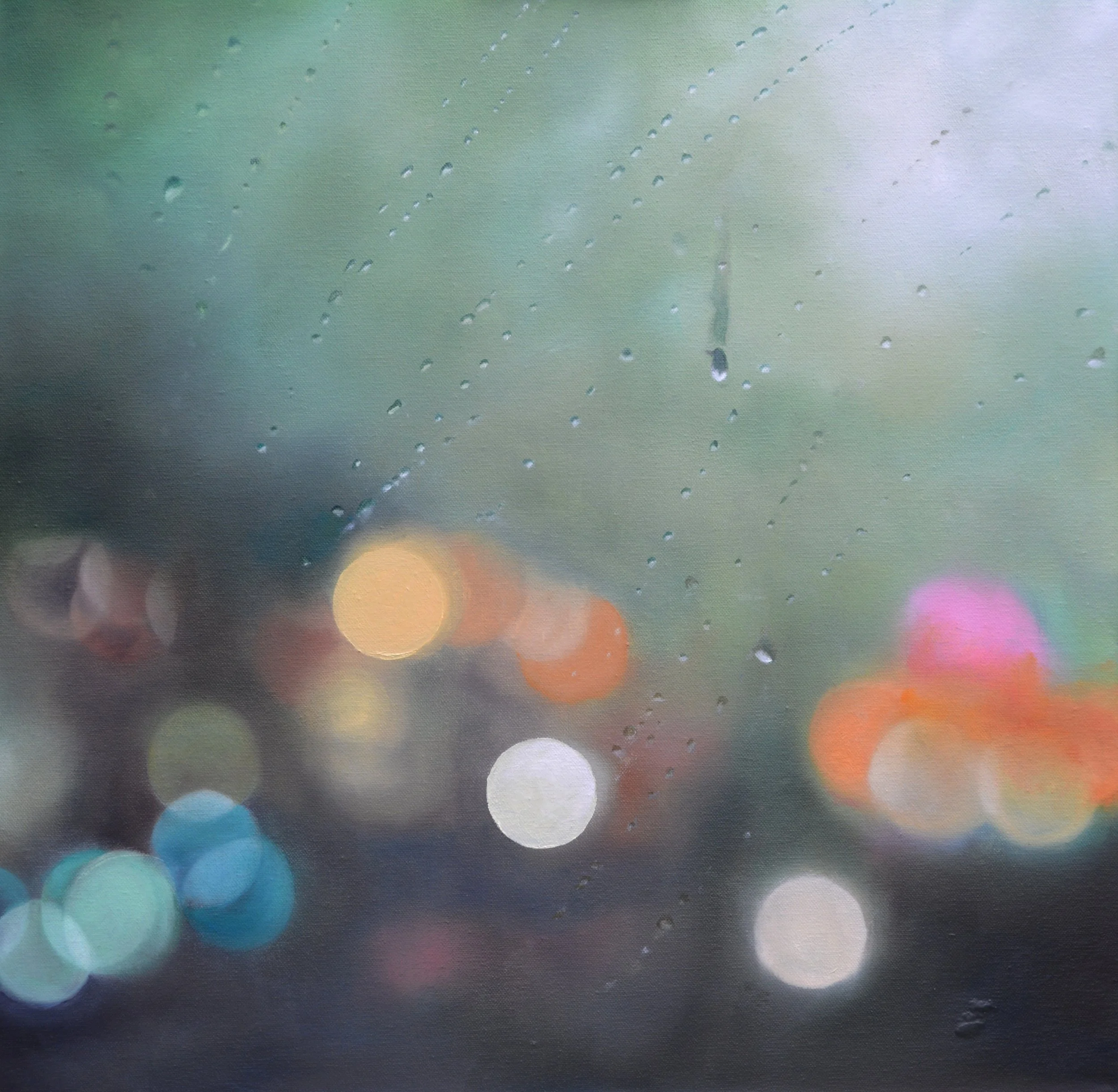 Evening Rain. Oil on canvas. 61x61 cm. SOLD
