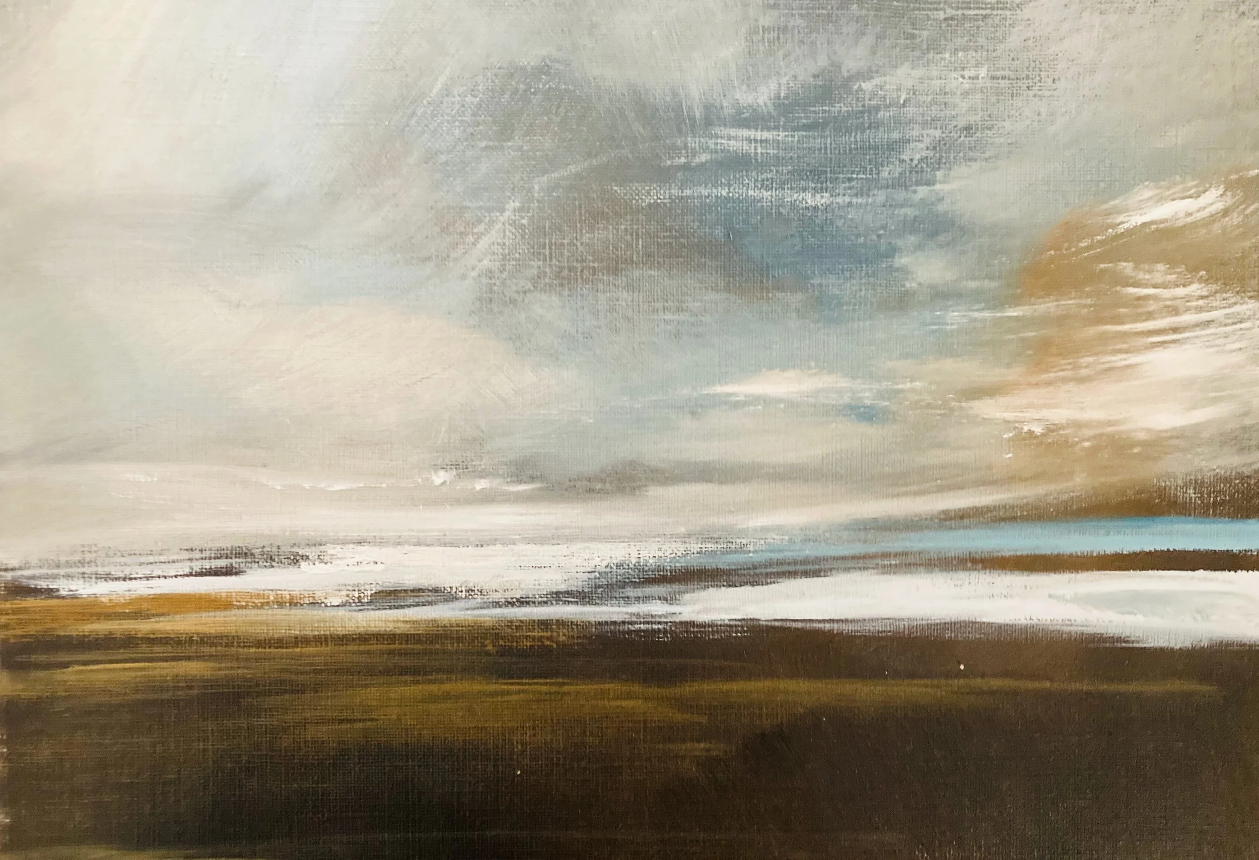 Low Tide At Hove. Oil on paper. 30x20 cm. SOLD
