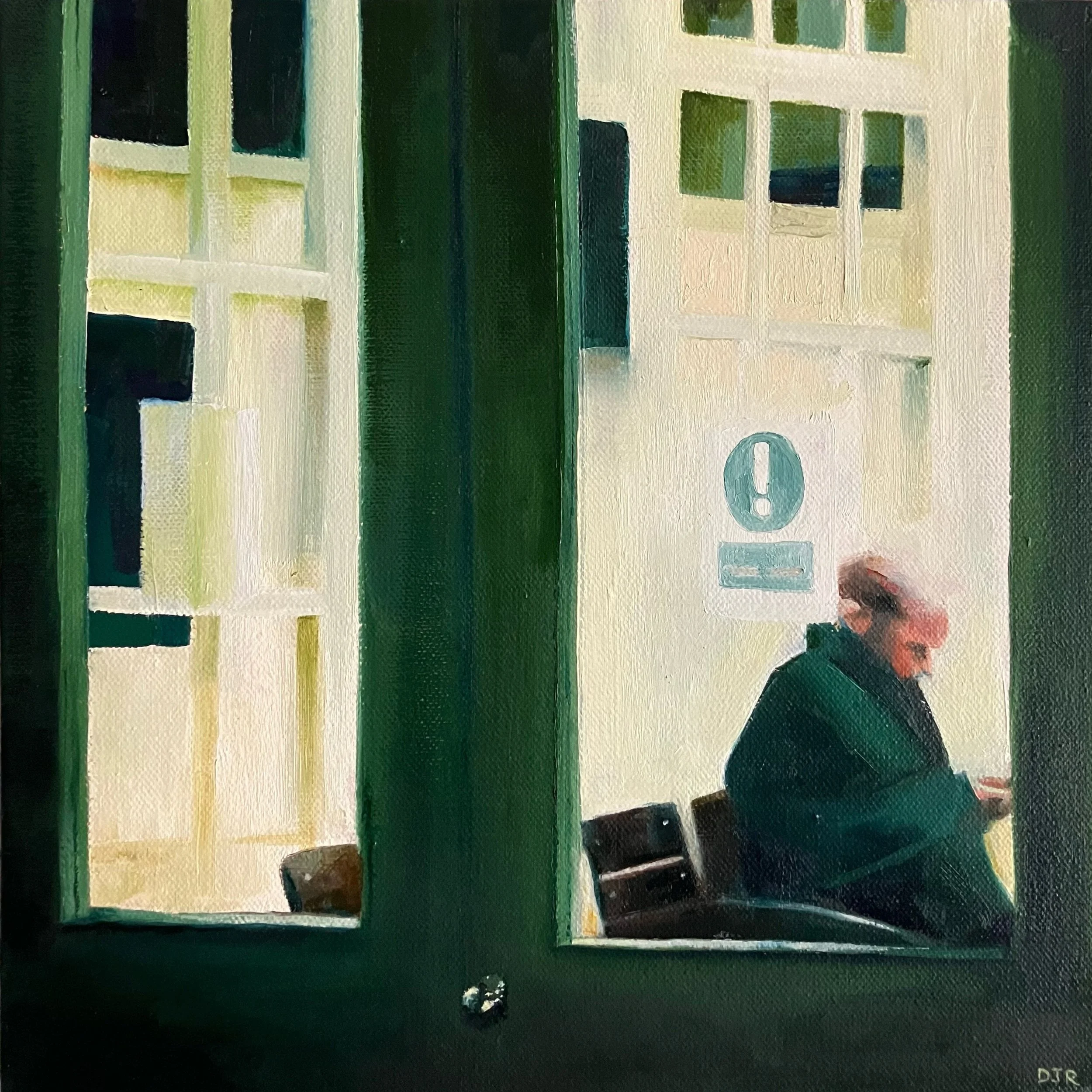The Waiting Room. Oil on canvas. 12 x 12 inches. £225
