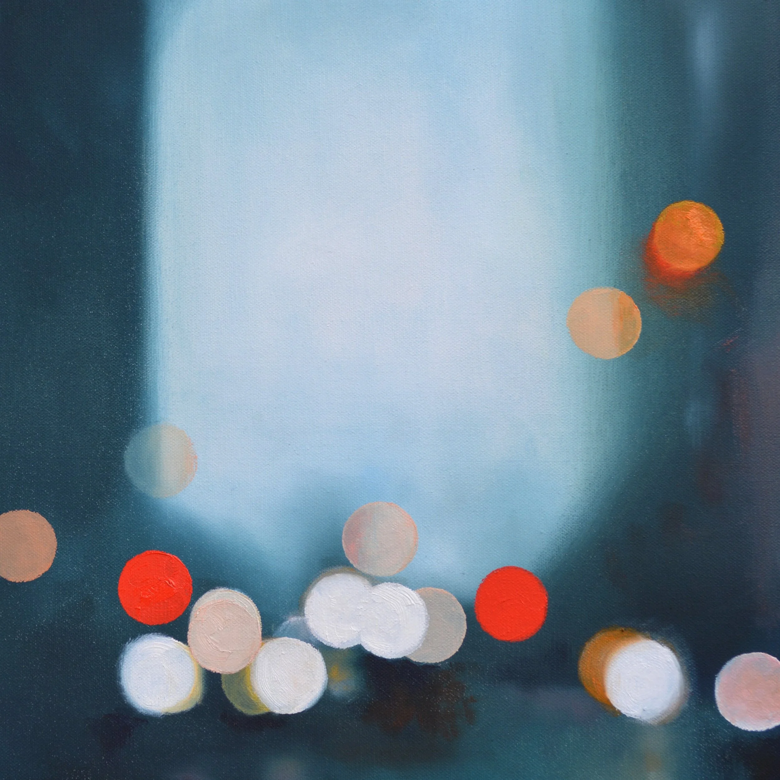 Evening Traffic. Oil on canvas. 16x16 inches. SOLD
