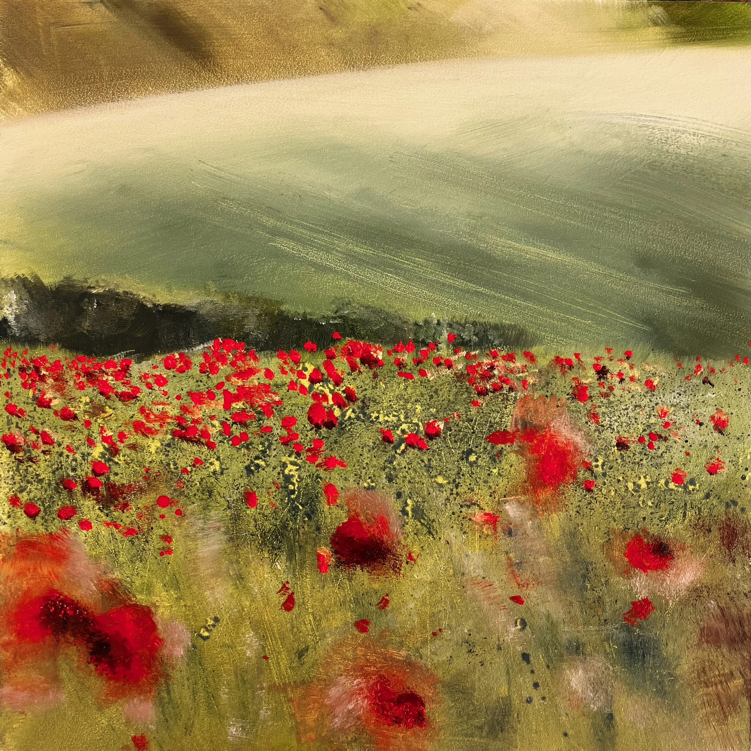 Poppies. Oil on board. 25x25 cm. SOLD
