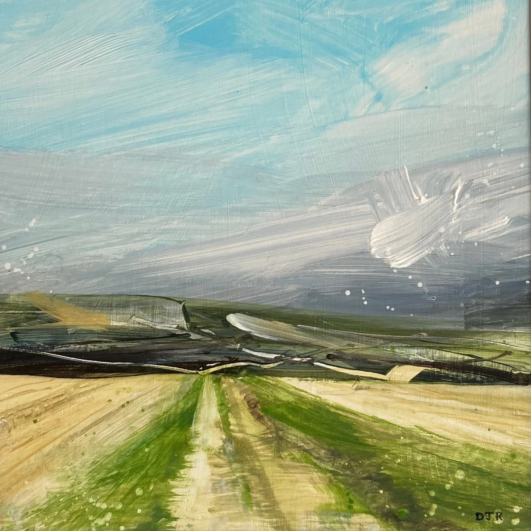Towards Jevington. Acrylic on board. 20x20 cm. SOLD
