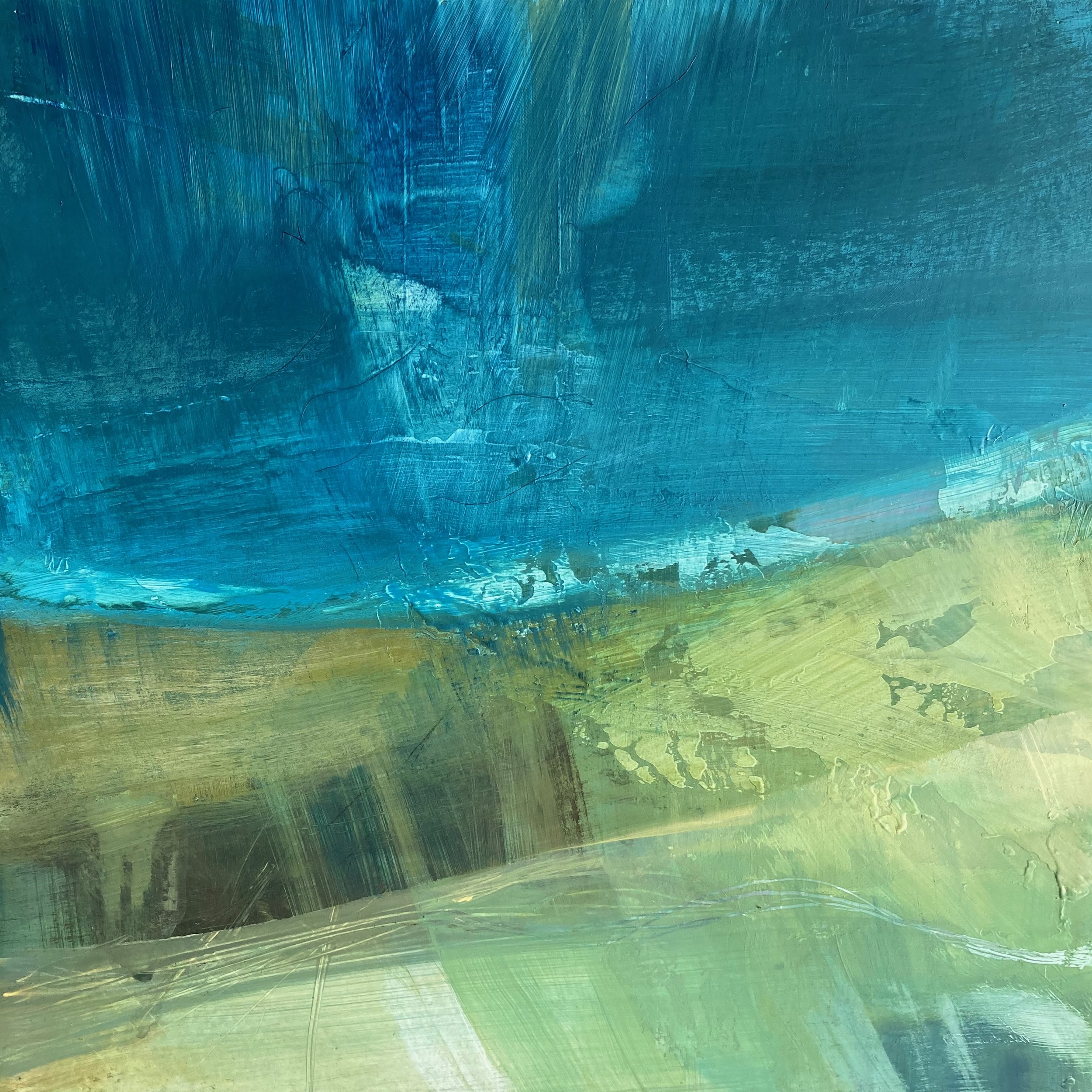 Downpour. Acrylic on cradled panel. 10x10 inches. SOLD
