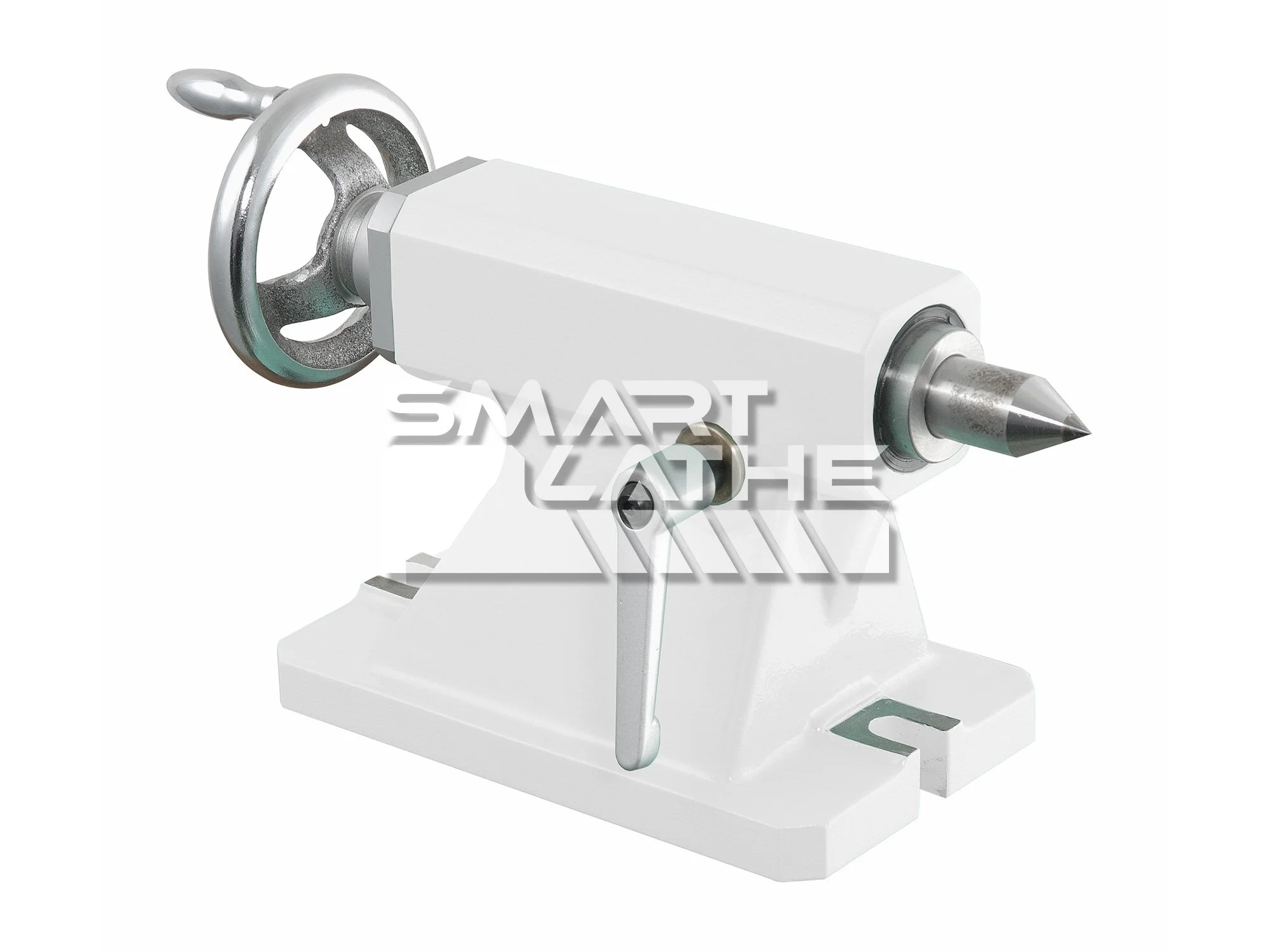 What function does the tailstock serve in the CNC machining process?