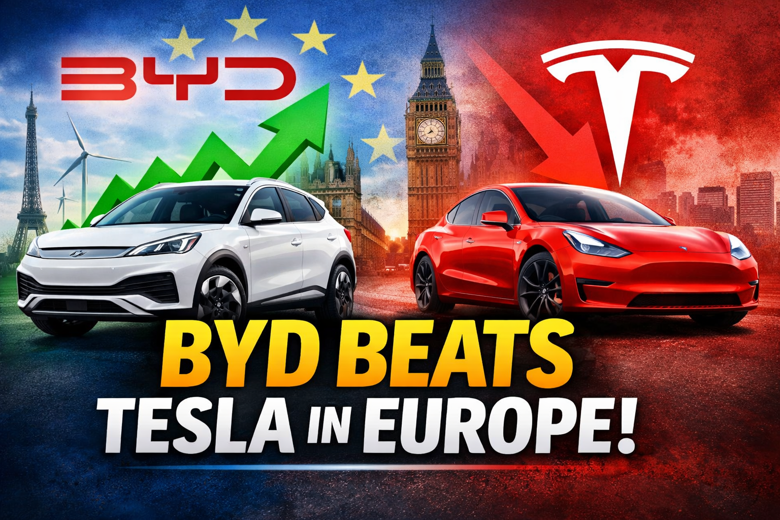 BYD Outsells Tesla in Europe
