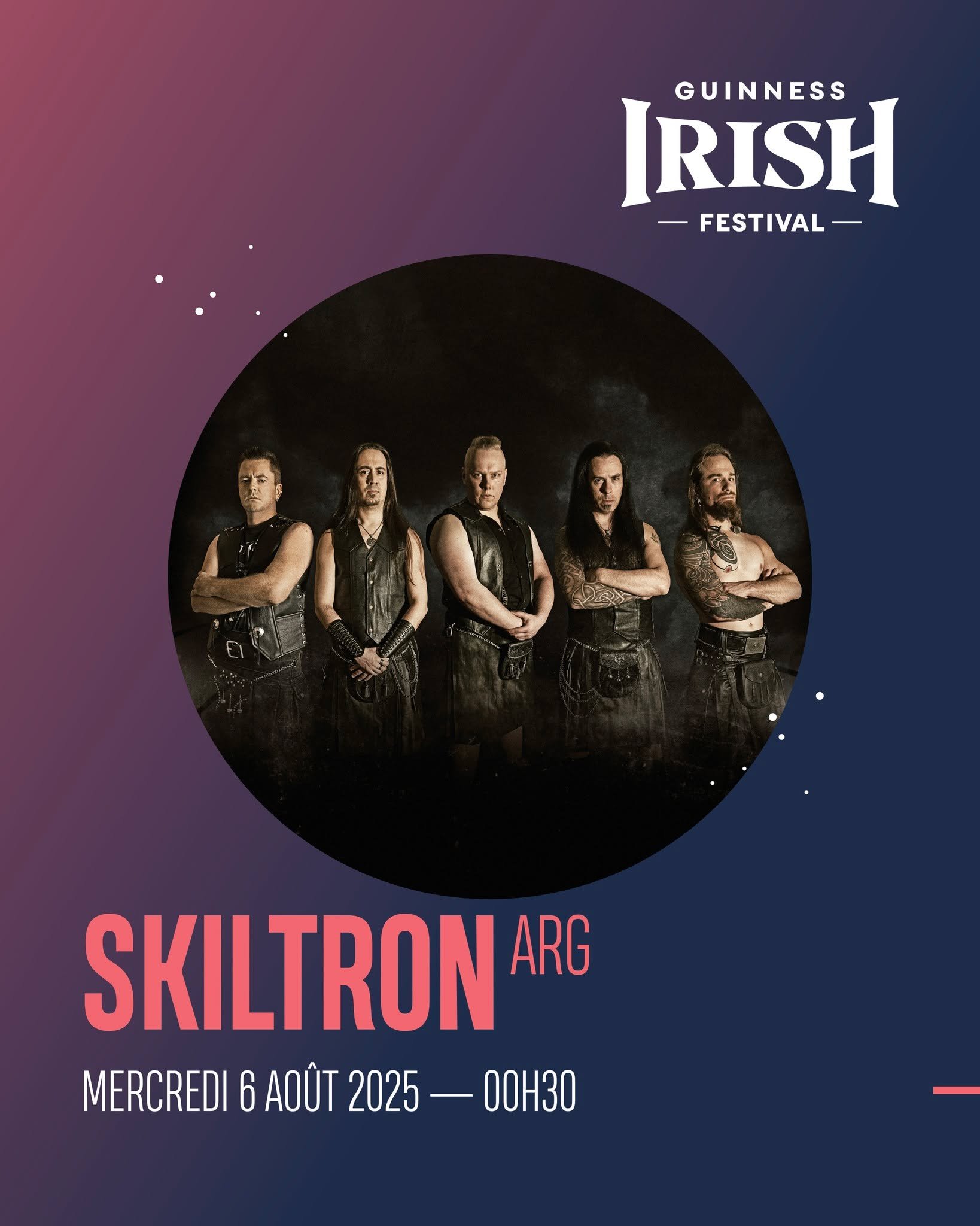 Skiltron &ndash; ARG 🍀
Mercredi 6 ao&ucirc;t 2025 - 00h30
Apr&egrave;s Wacken, c&rsquo;est au tour des Iles de les accueillir.