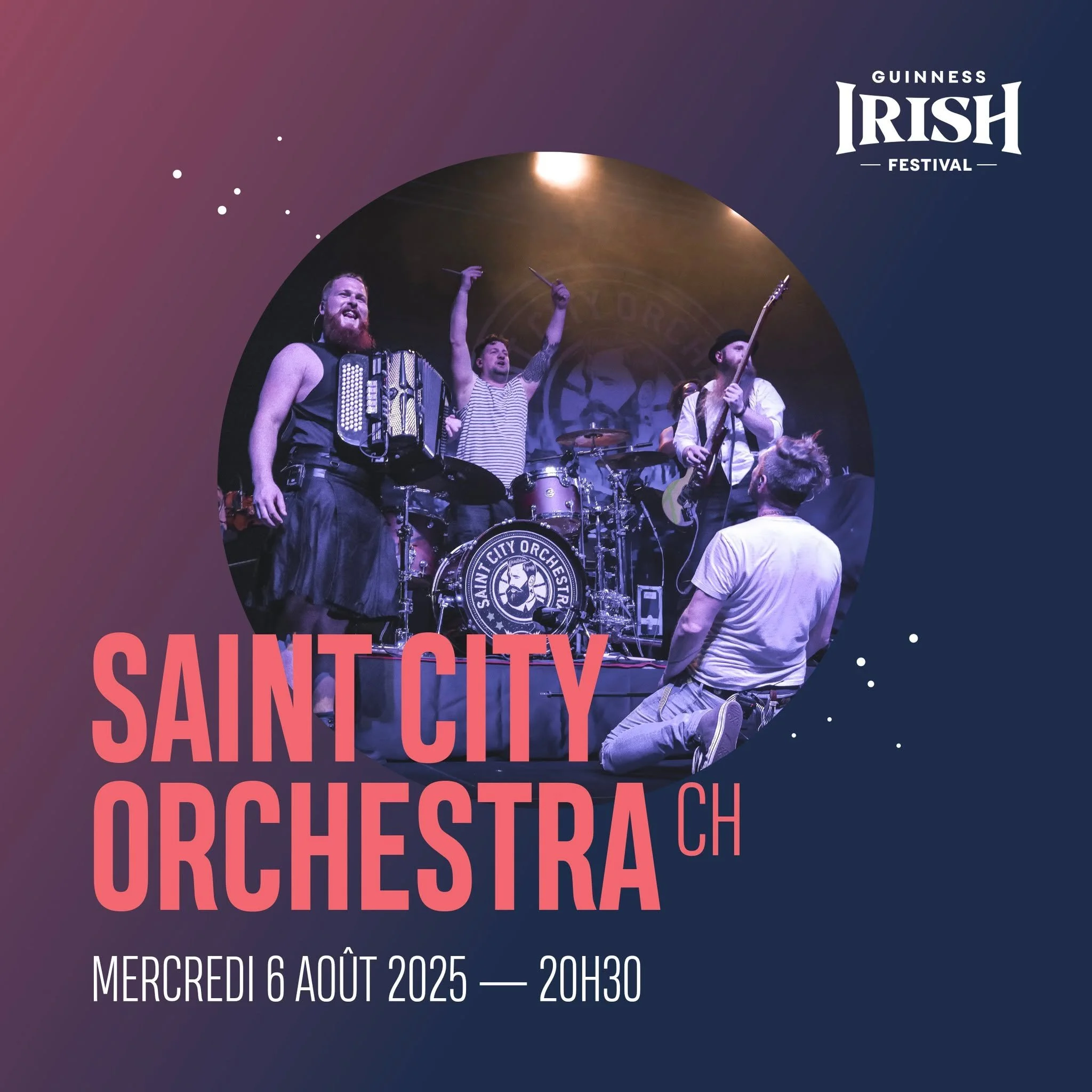 🍀 LE GUINNESS IRISH FESTIVAL COMMENCE CE SOIR ! 🍀

Ce mercredi 6 ao&ucirc;t, le Guinness Irish Festival 2025 ouvre ses portes d&egrave;s 18h00 pour une soir&eacute;e qui promet d&rsquo;&ecirc;tre intense et festive!

Bars &agrave; Guinness, food tr