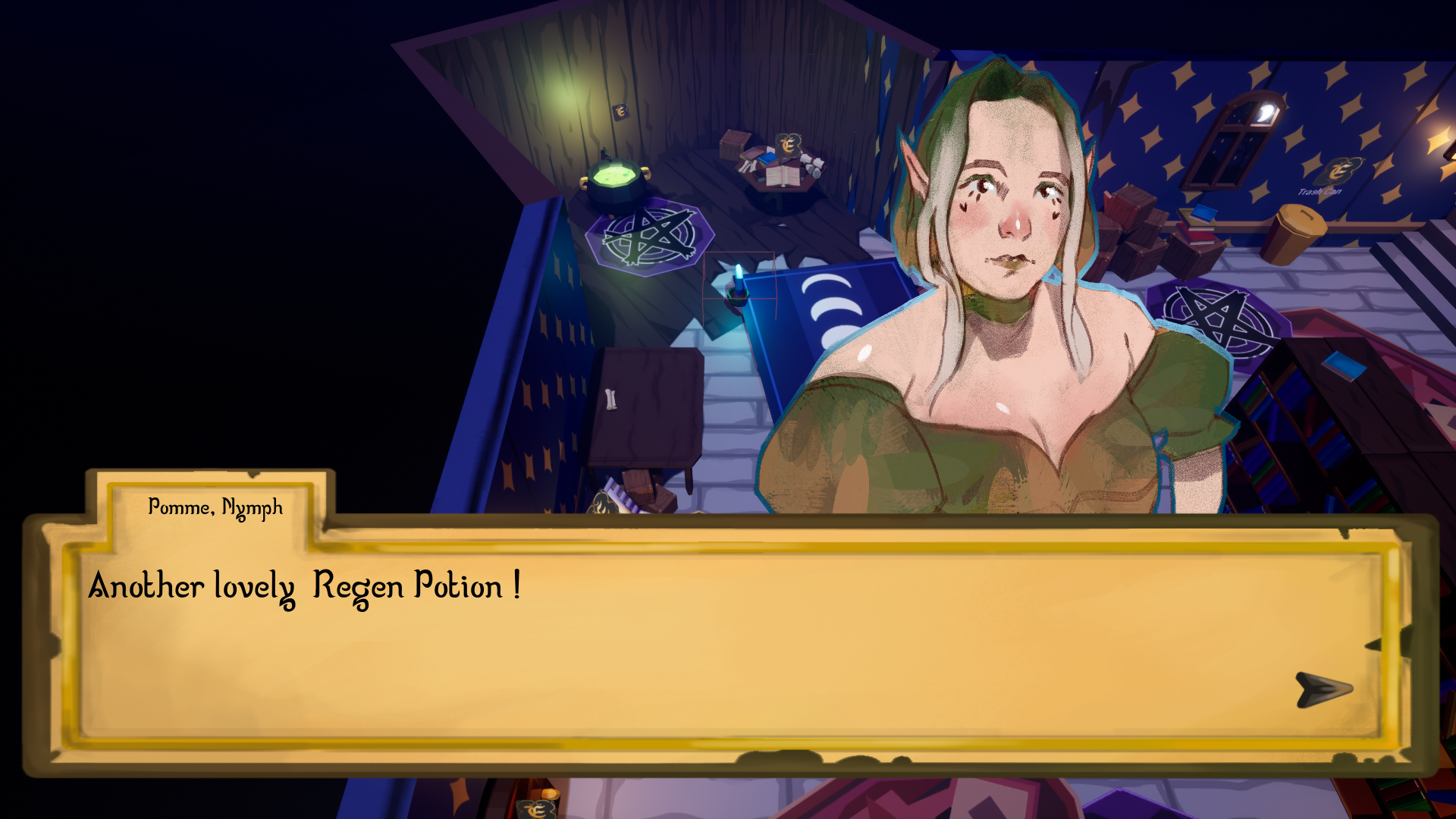 The player receives orders from the clients at the delivery box.