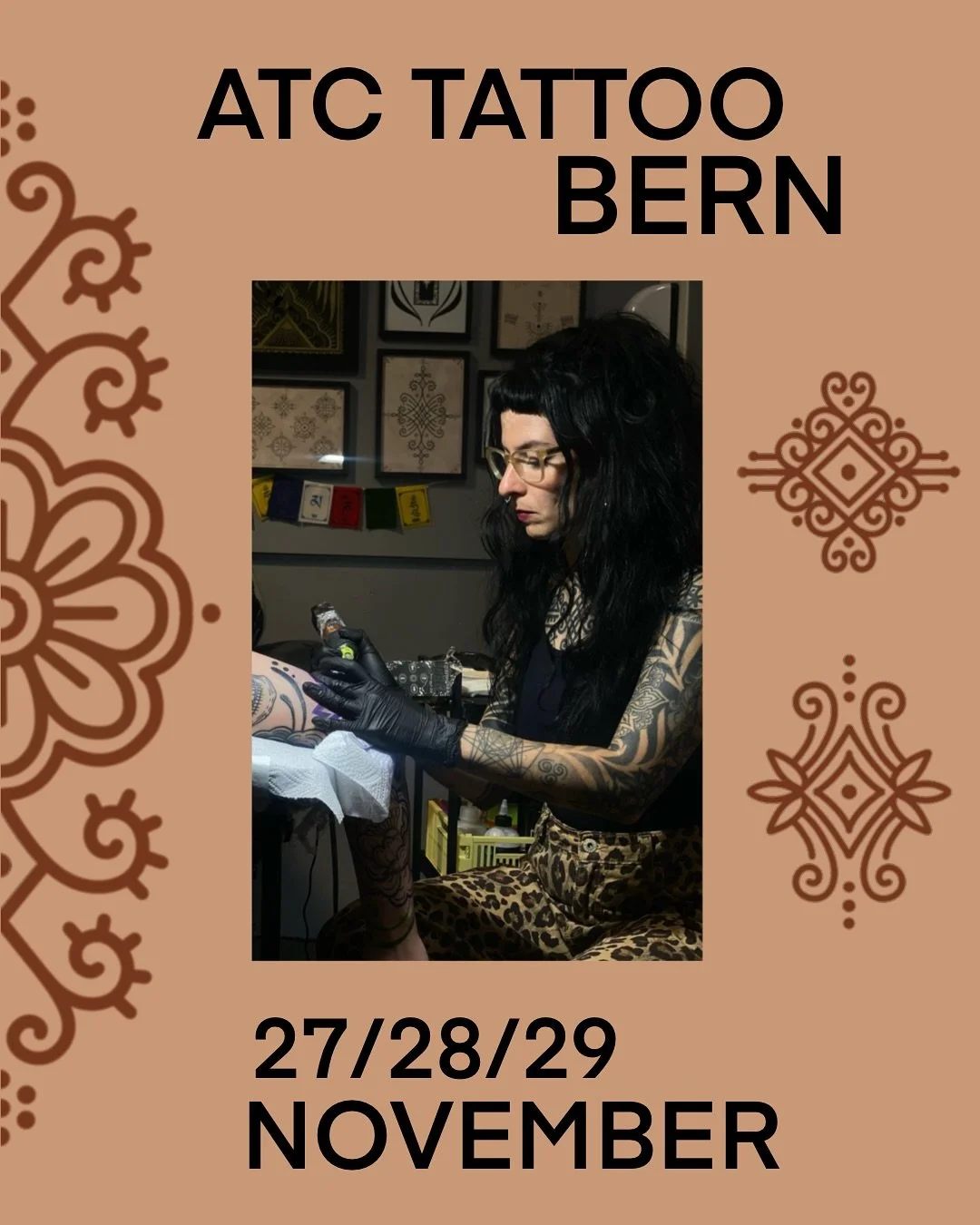 &bull; I&rsquo;ll be at @atct_bern 
27th, 28th &amp; 29th of November 
📍BERN, SWITZERLAND 

I still have space on the 28th, send me a DM if you&rsquo;d like to chat about any ideas &hearts;️🕉️ &bull;