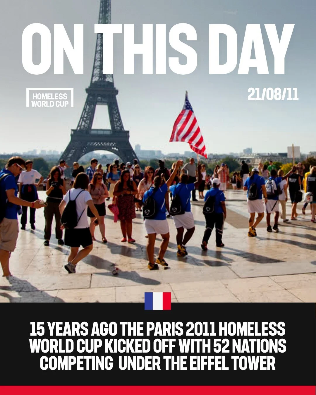 #OTD The Paris 2011 Homeless World Cup kicked off in the French capital with teams from 52 nations competing 🏆

Kenya won the Women's Homeless World Cup and Scotland won the Men's Homeless World Cup 🏴󠁧󠁢󠁳󠁣󠁴󠁿 🇰🇪