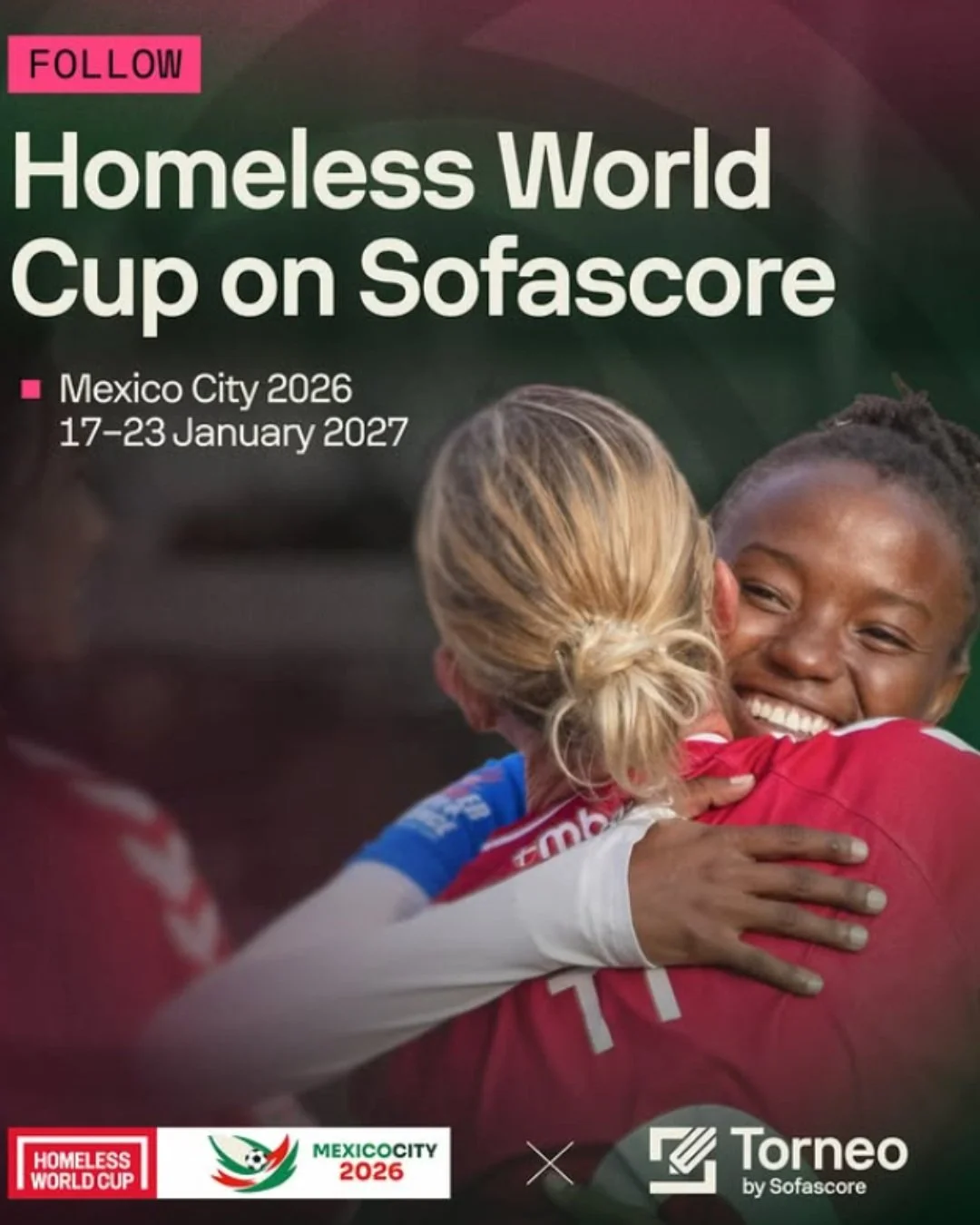 Our players represent their countries. 

Their football deserves a global audience. 🌍⚽

We&rsquo;re proud to welcome @sofascore as an Official Supporter of the Homeless World Cup Foundation.

With 40 million monthly active users, Sofascore will brin