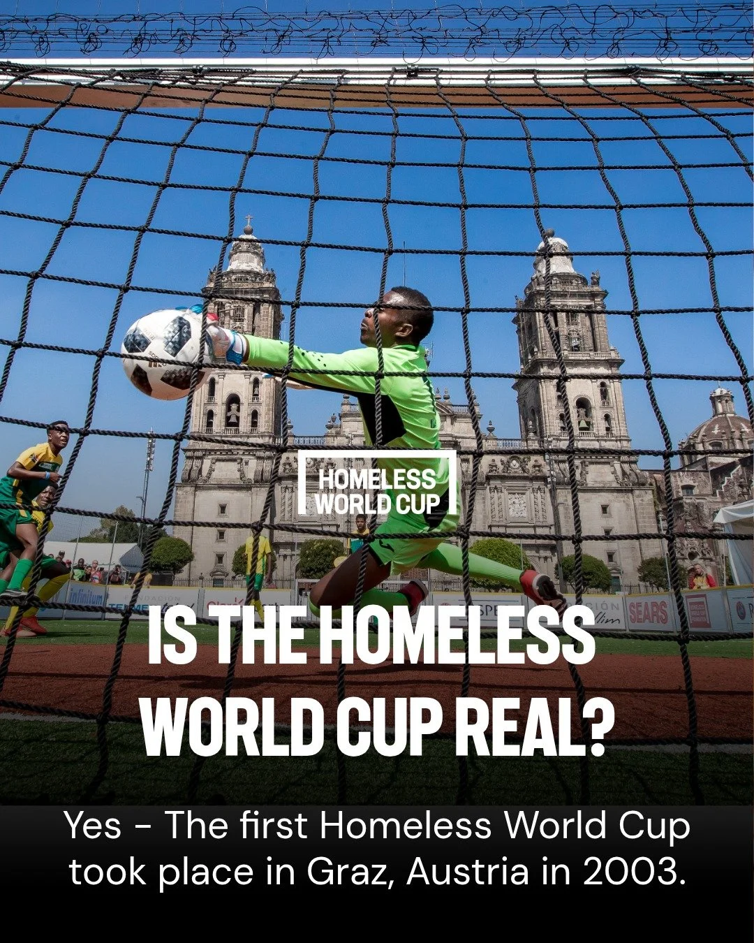 You've been asking, is the Homeless World Cup real and if there is a Homeless World Cup? And we want you to know that yes, there is a Homeless World Cup and it is very real 🙌

⚽ Since 2003, the Homeless World Cup has been held nearly every year* bri