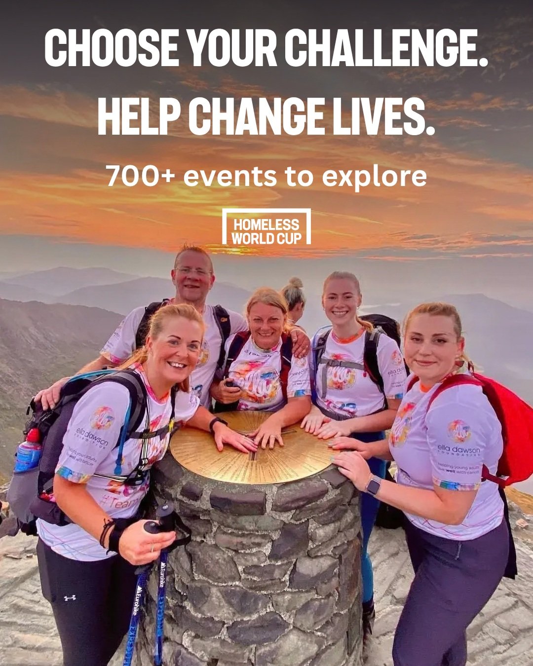 The weekend is on the horizon. 

What&rsquo;s your next adventure? 

Watching the sunrise from Yr Wyddfa (Snowdon). 
Taking on Tough Mudder. 
Making your first skydive. 

Let us be your inspiration.

Explore over 700 events and choose a challenge, lo