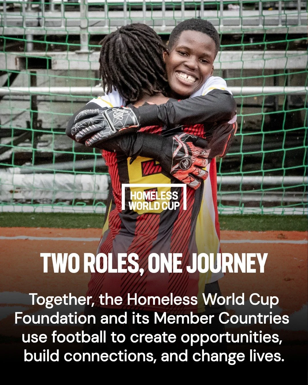 🙌 Two roles. One journey.

❤️ Support the work behind the game.

Donate to the Homeless World Cup Foundation today 

🔗 Link in bio

#HomelessWorldCup #WhereItAllBegan