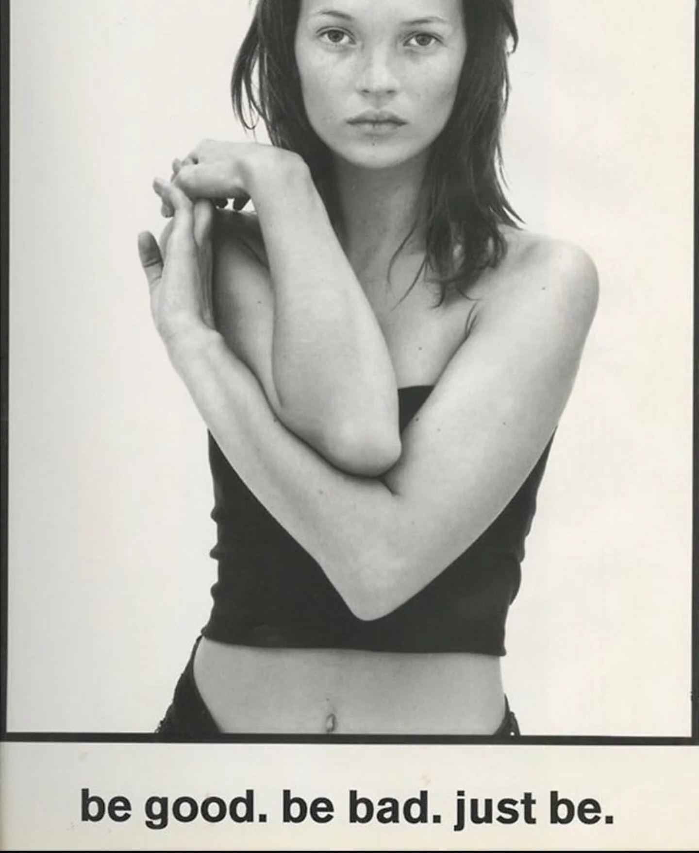 Be good. Be bad. Just be.

This 1995 Calvin Klein campaign with Kate Moss (shot by David Sims, styled by Camilla Nickerson, creative by Fabien Baron) is still one of my favorite 90s references. i love the quiet sensual energy.

That era wasn&rsquo;t 