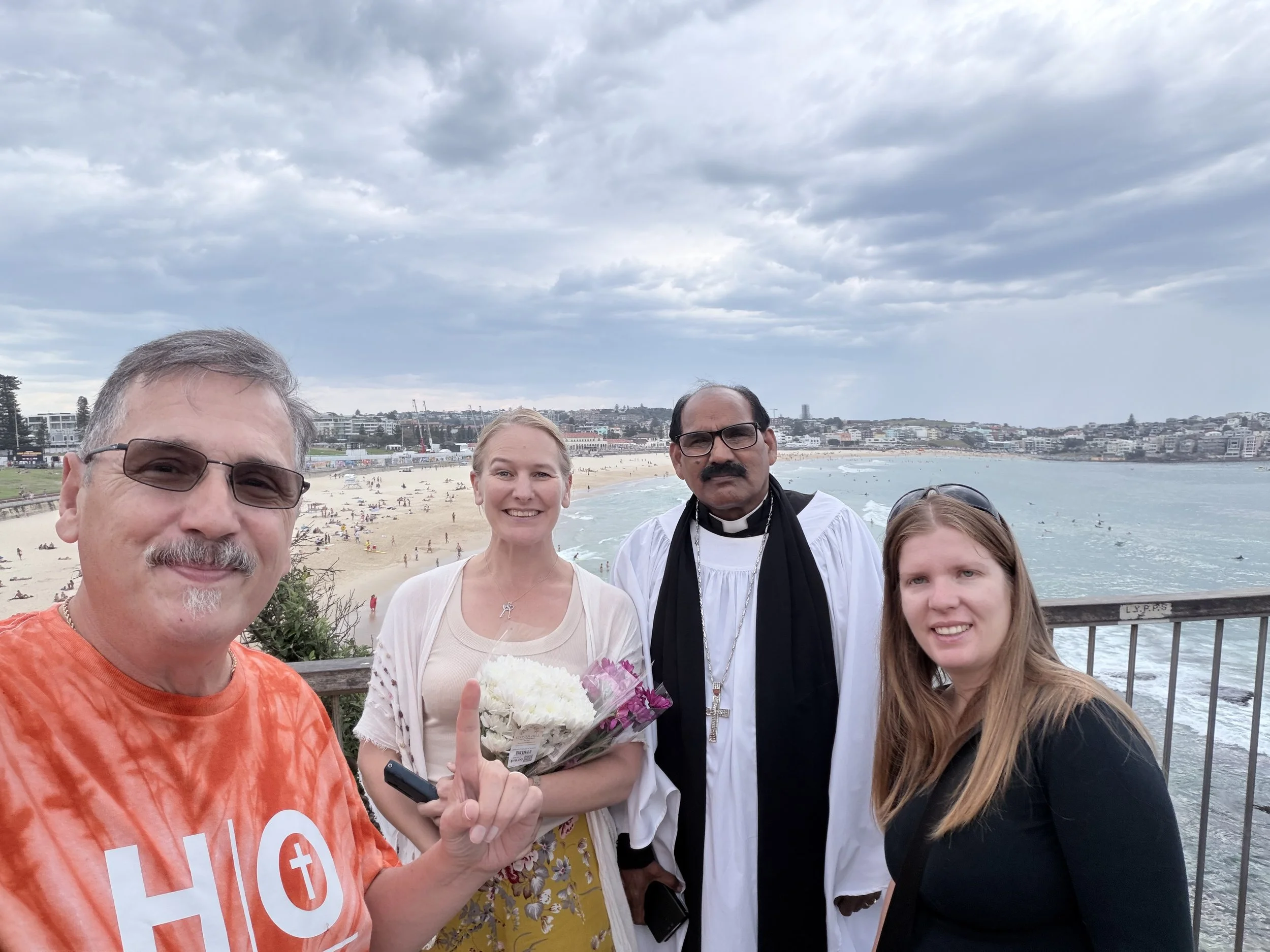 Hope In Him with our pastoral care team after the terror attack in Bondi Beach, Australia killed 15. It was the first terror attack in 35 years to strike the peace loving country.