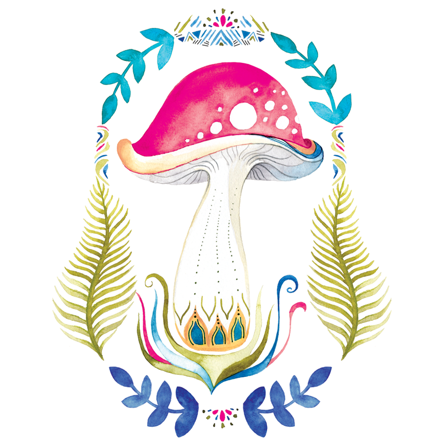 Mushroom 3x3" Sticker