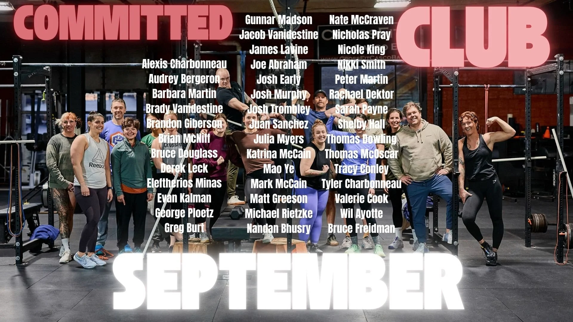September is looking strong for the committed club! 

Did someone say winter arch?